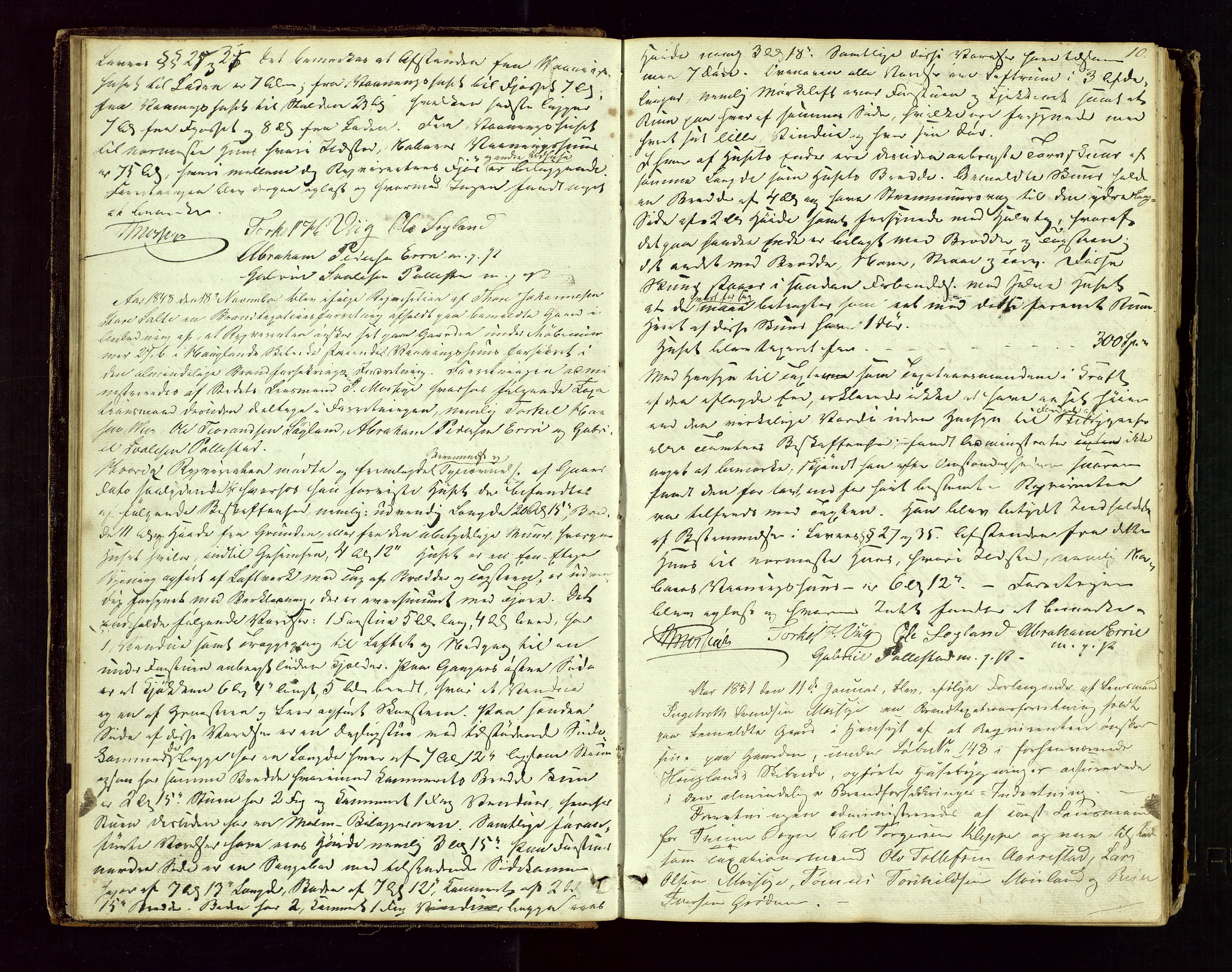 Time lensmannskontor, AV/SAST-A-100420/Goa/L0001: "Brandtaxations-Protocol for Houglands Thinglaug", 1846-1904, p. 9b-10a