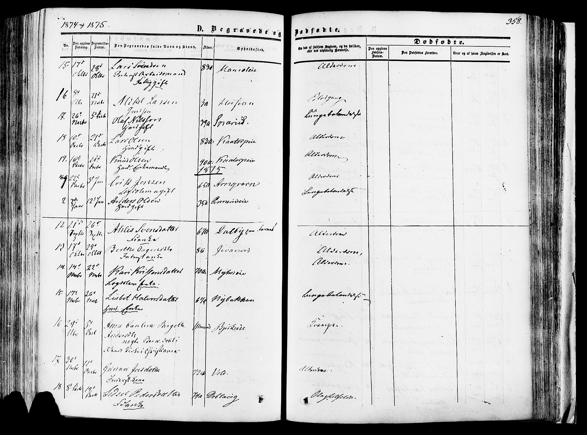 Vang prestekontor, Hedmark, SAH/PREST-008/H/Ha/Haa/L0013: Parish register (official) no. 13, 1855-1879, p. 358