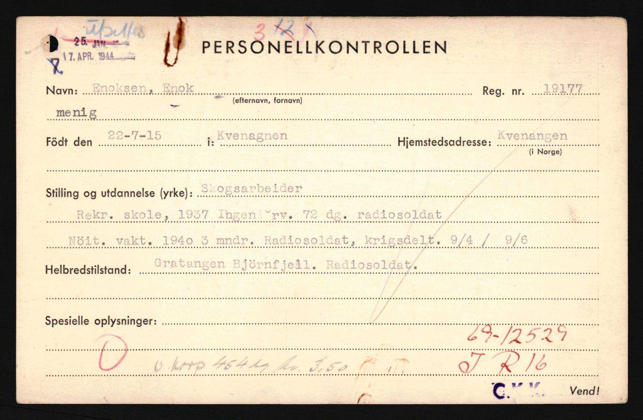 Forsvaret, Troms infanteriregiment nr. 16, AV/RA-RAFA-3146/P/Pa/L0020: Rulleblad for regimentets menige mannskaper, årsklasse 1936, 1936, p. 193