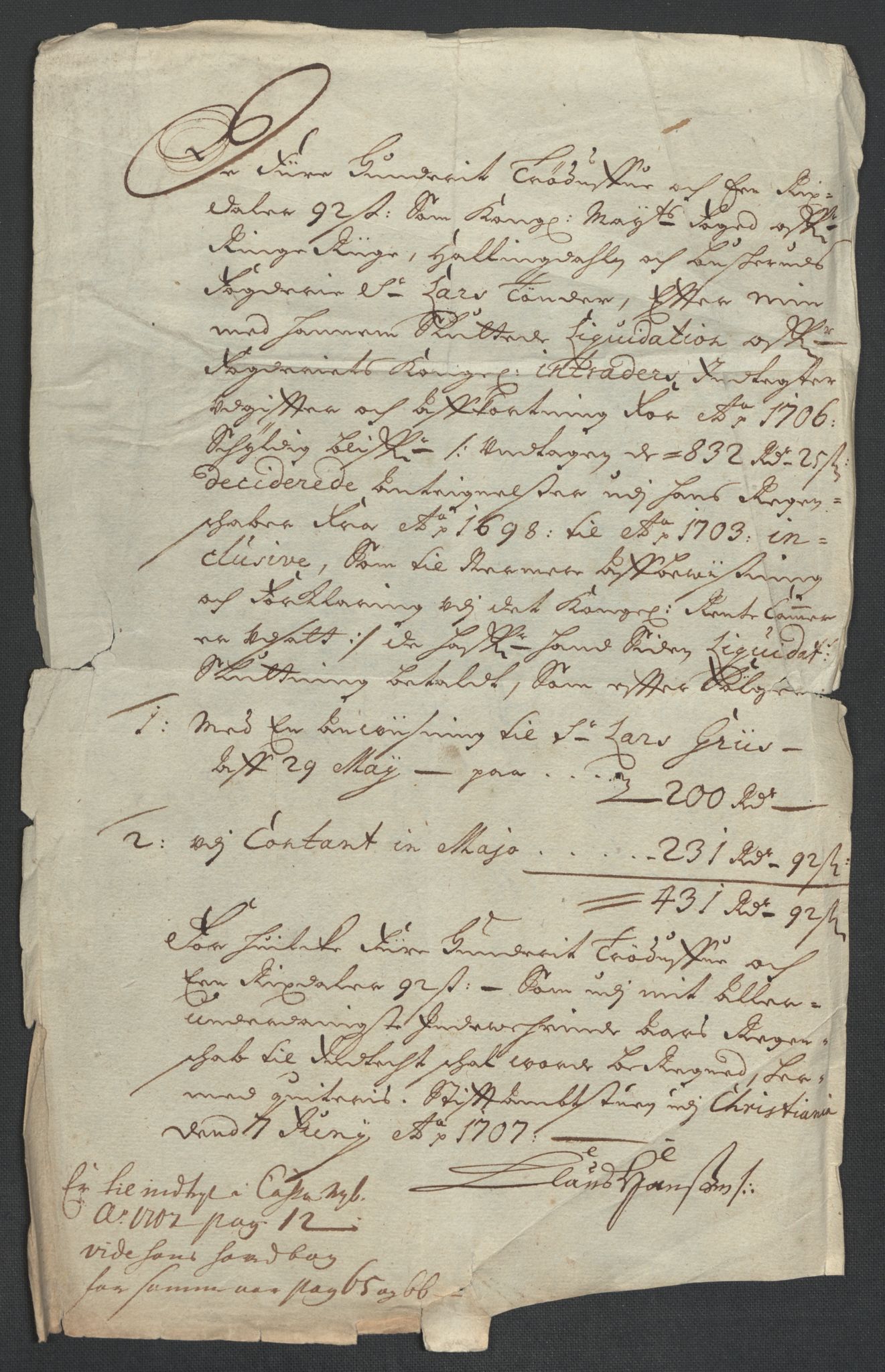 Rentekammeret inntil 1814, Reviderte regnskaper, Fogderegnskap, AV/RA-EA-4092/R22/L1465: Fogderegnskap Ringerike, Hallingdal og Buskerud, 1706, p. 339