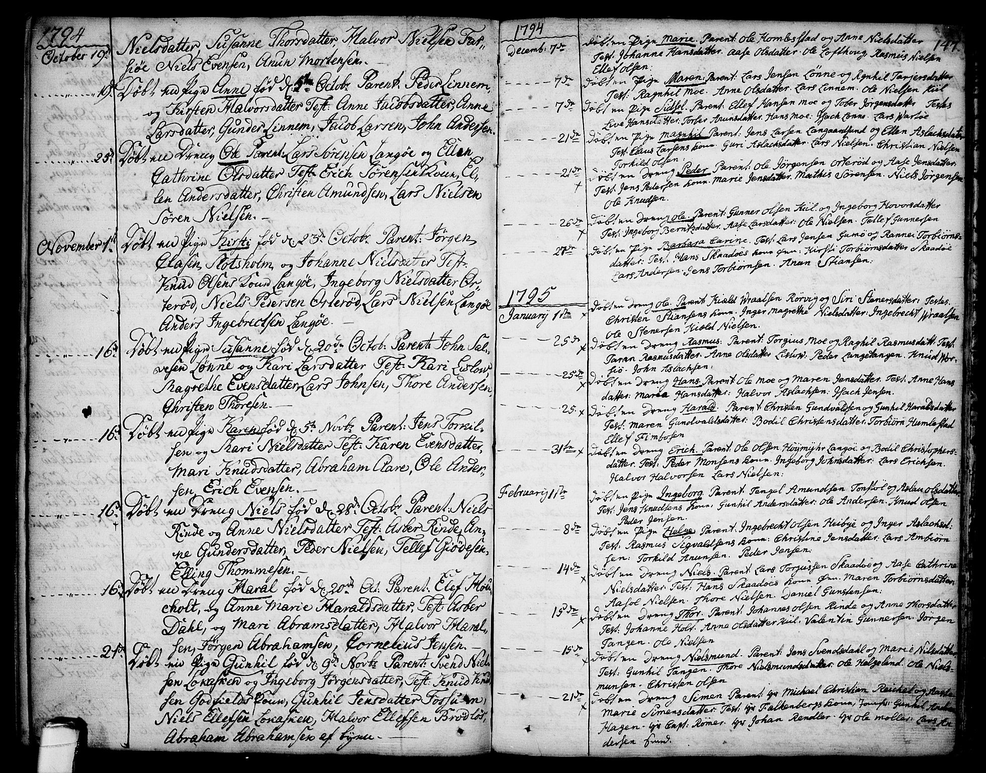 Sannidal kirkebøker, SAKO/A-296/F/Fa/L0002: Parish register (official) no. 2, 1767-1802, p. 147