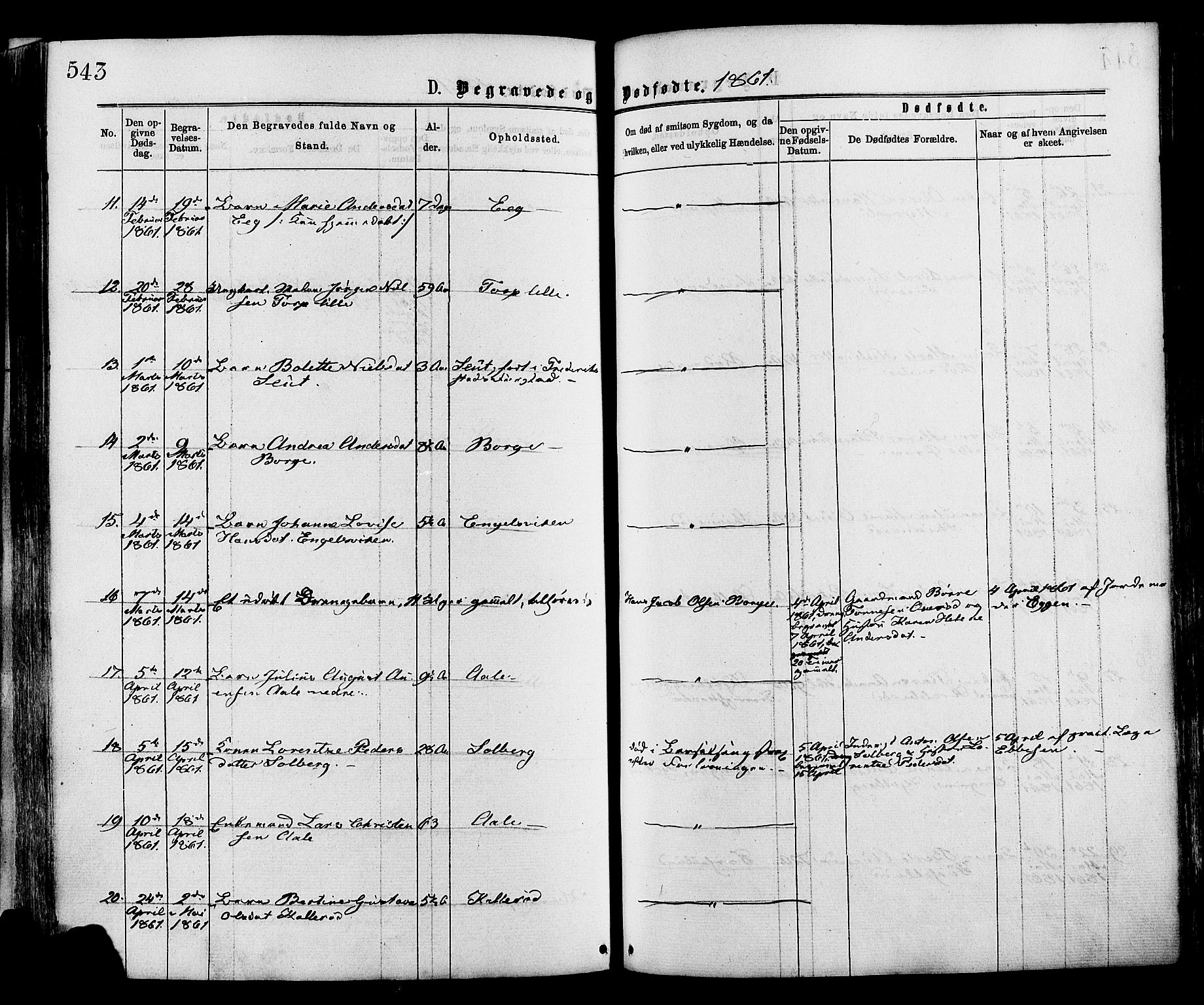 Onsøy prestekontor Kirkebøker, SAO/A-10914/F/Fa/L0004: Parish register (official) no. I 4, 1861-1877, p. 543