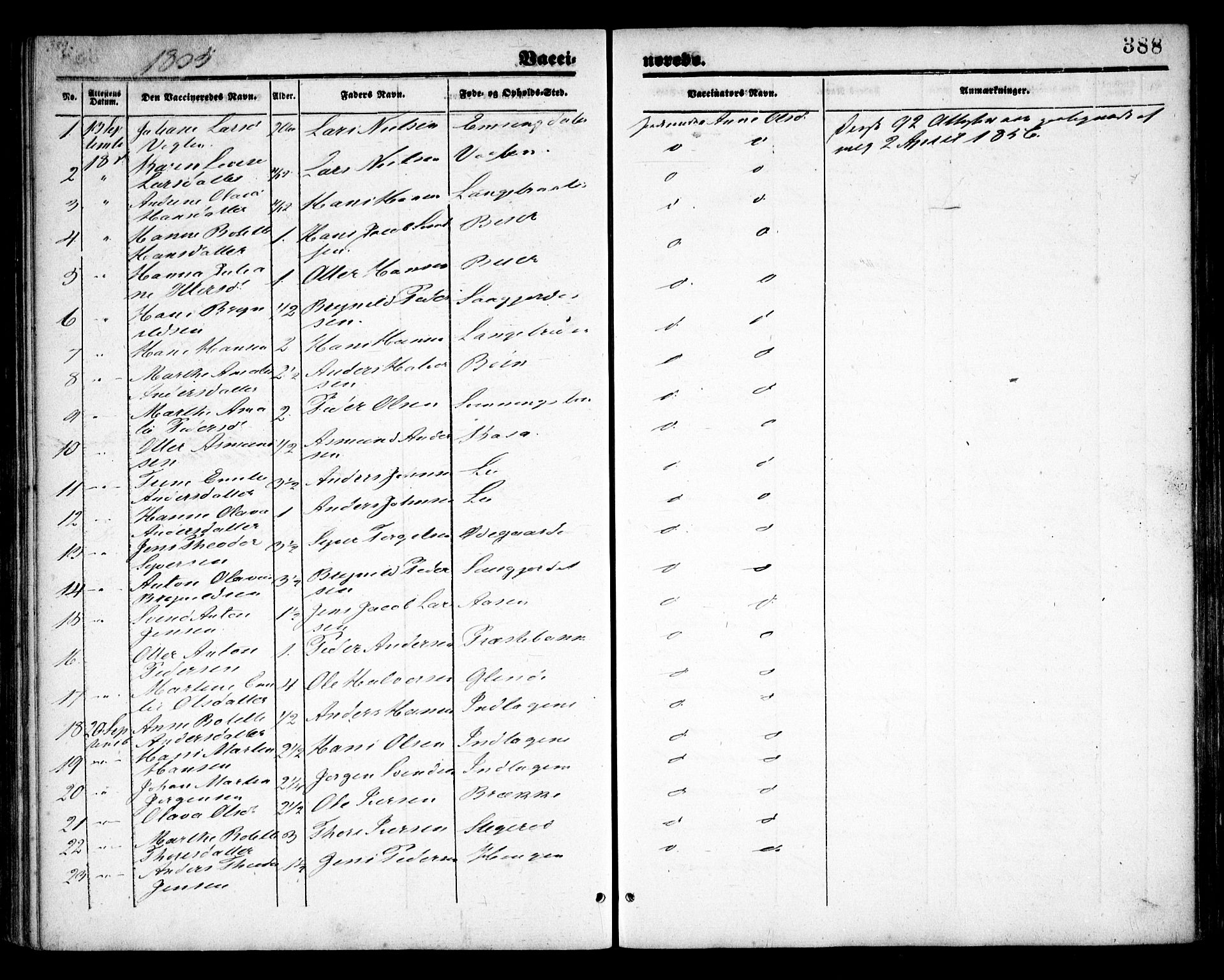 Idd prestekontor Kirkebøker, SAO/A-10911/F/Fc/L0004b: Parish register (official) no. III 4B, 1848-1860, p. 388