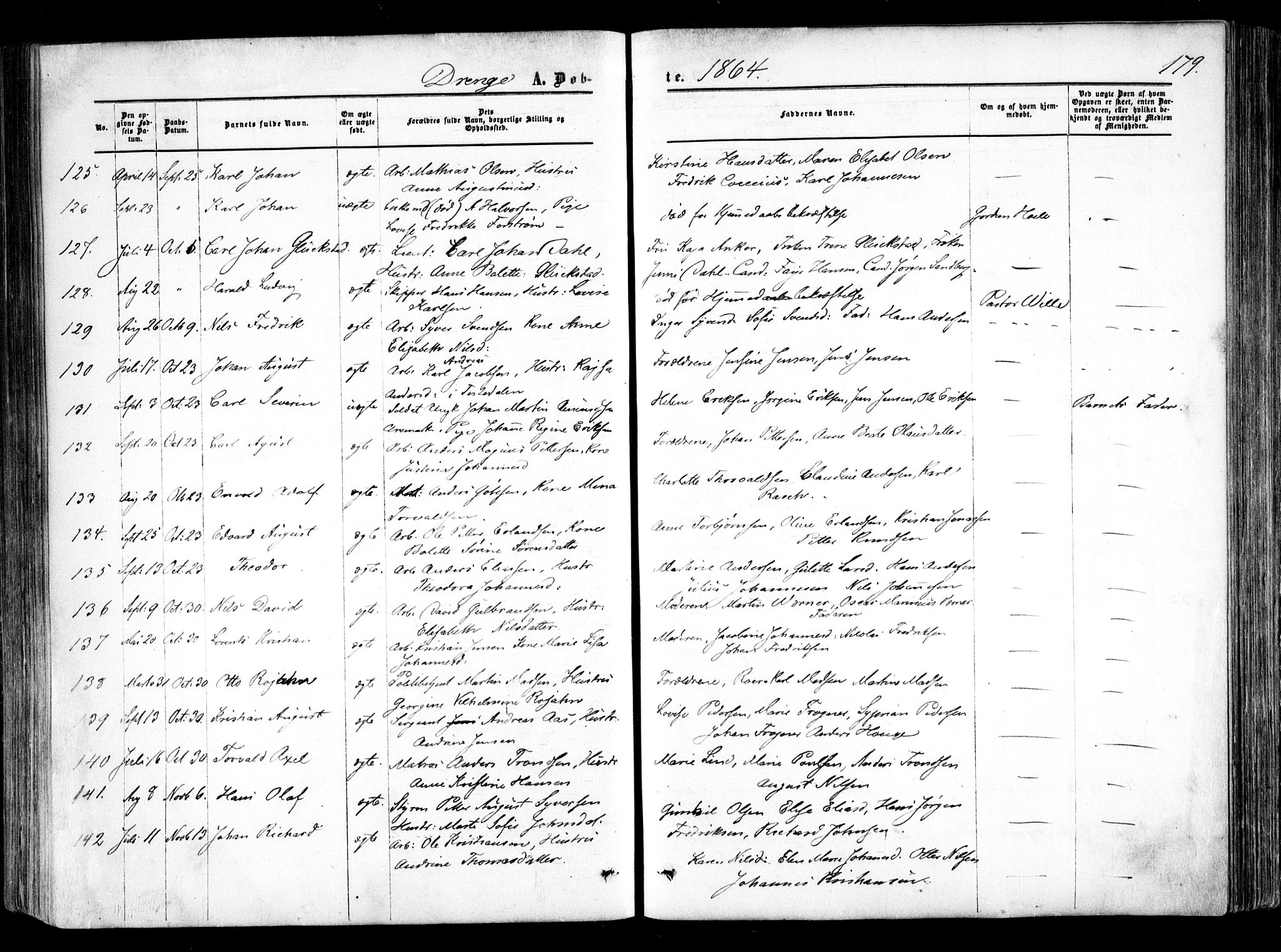 Halden prestekontor Kirkebøker, SAO/A-10909/F/Fa/L0007: Parish register (official) no. I 7, 1857-1865, p. 179
