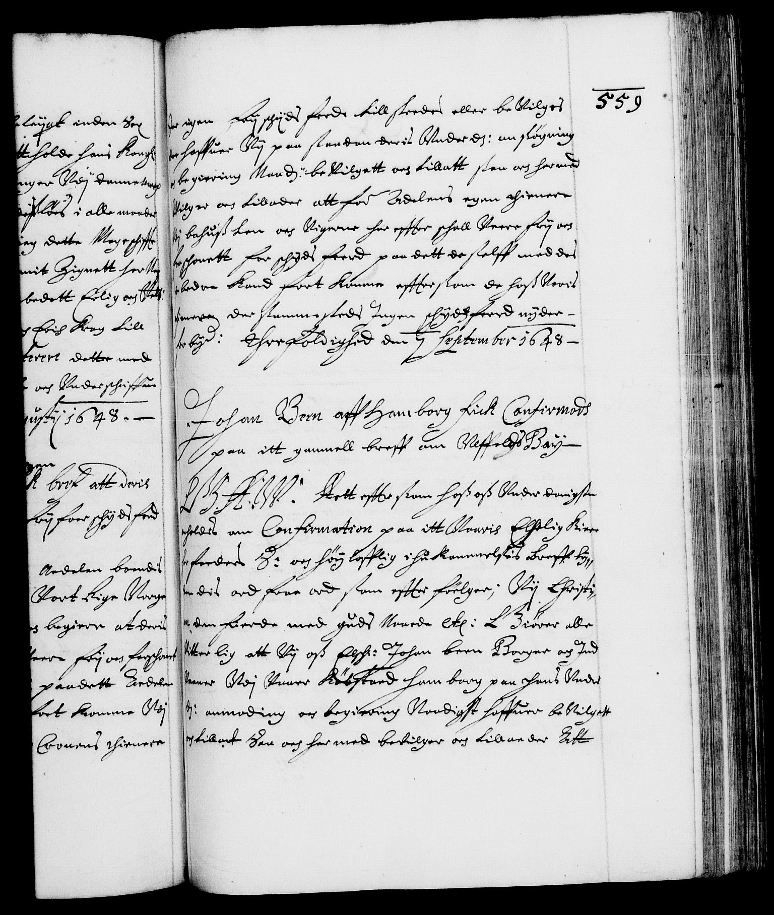 Danske Kanselli 1572-1799, RA/EA-3023/F/Fc/Fca/Fcaa/L0007: Norske registre (mikrofilm), 1648-1650, p. 559a