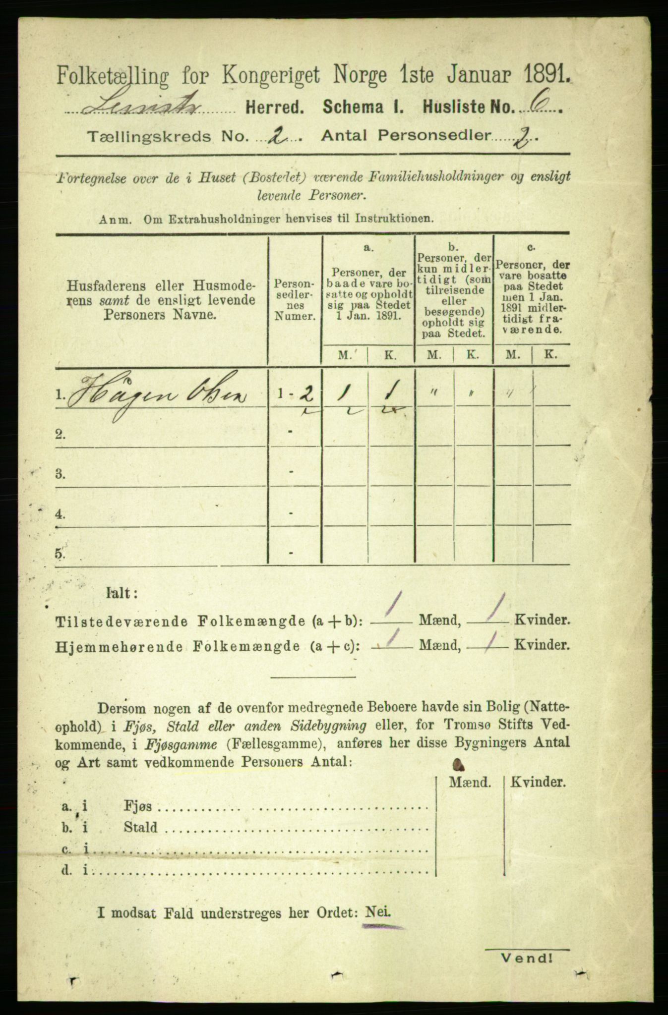 RA, 1891 census for 1654 Leinstrand, 1891, p. 426