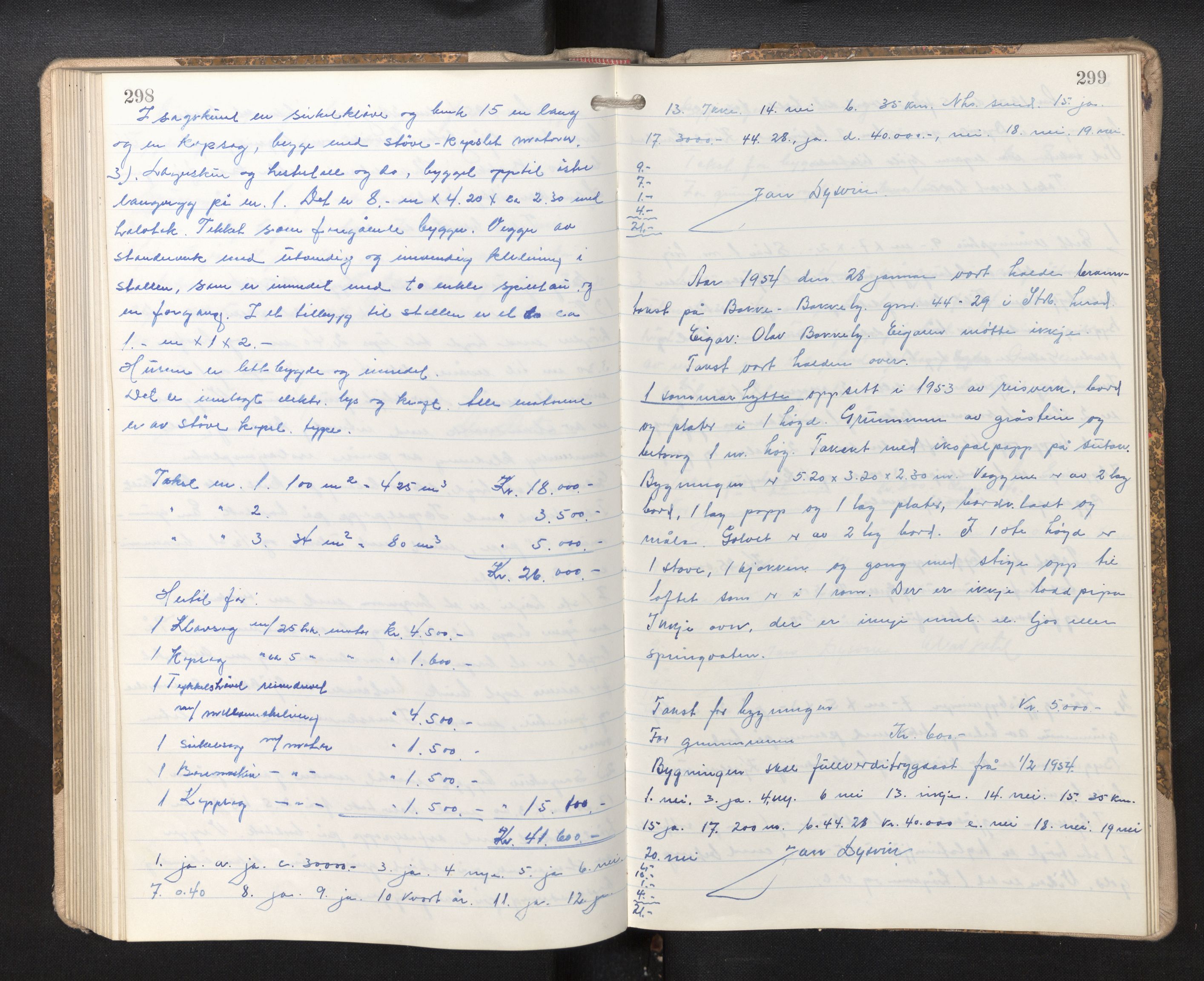 Lensmannen i Strandebarm, AV/SAB-A-35101/0012/L0003: Branntakstprotokoll, 1943-1955, p. 298-299