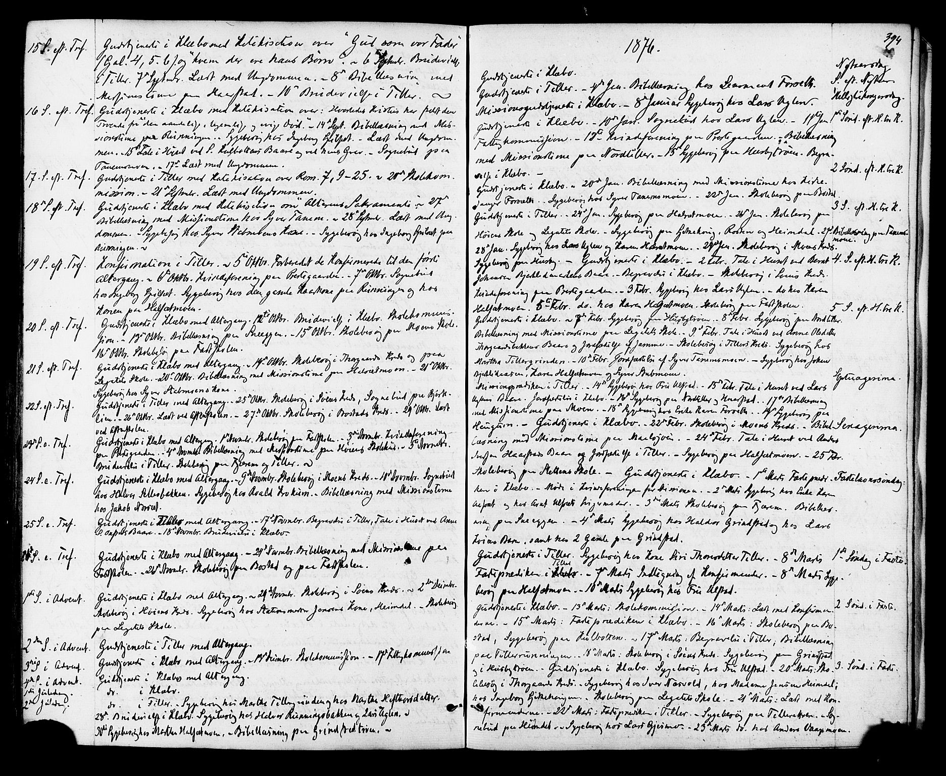 Ministerialprotokoller, klokkerbøker og fødselsregistre - Sør-Trøndelag, SAT/A-1456/618/L0442: Parish register (official) no. 618A06 /1, 1863-1879, p. 394