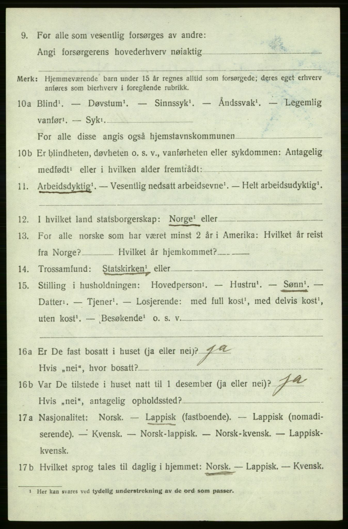 SATØ, 1920 census for Kjelvik, 1920, p. 1616