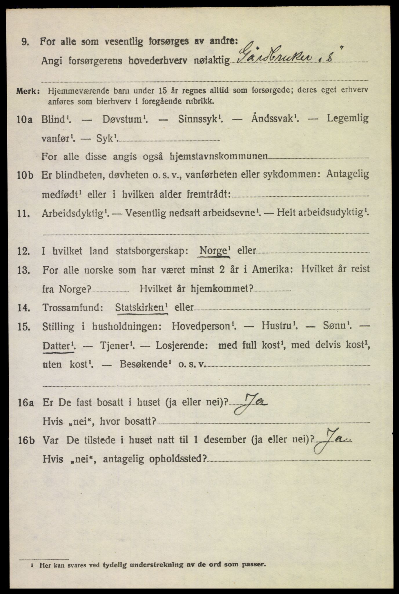 SAH, 1920 census for Trysil, 1920, p. 15674