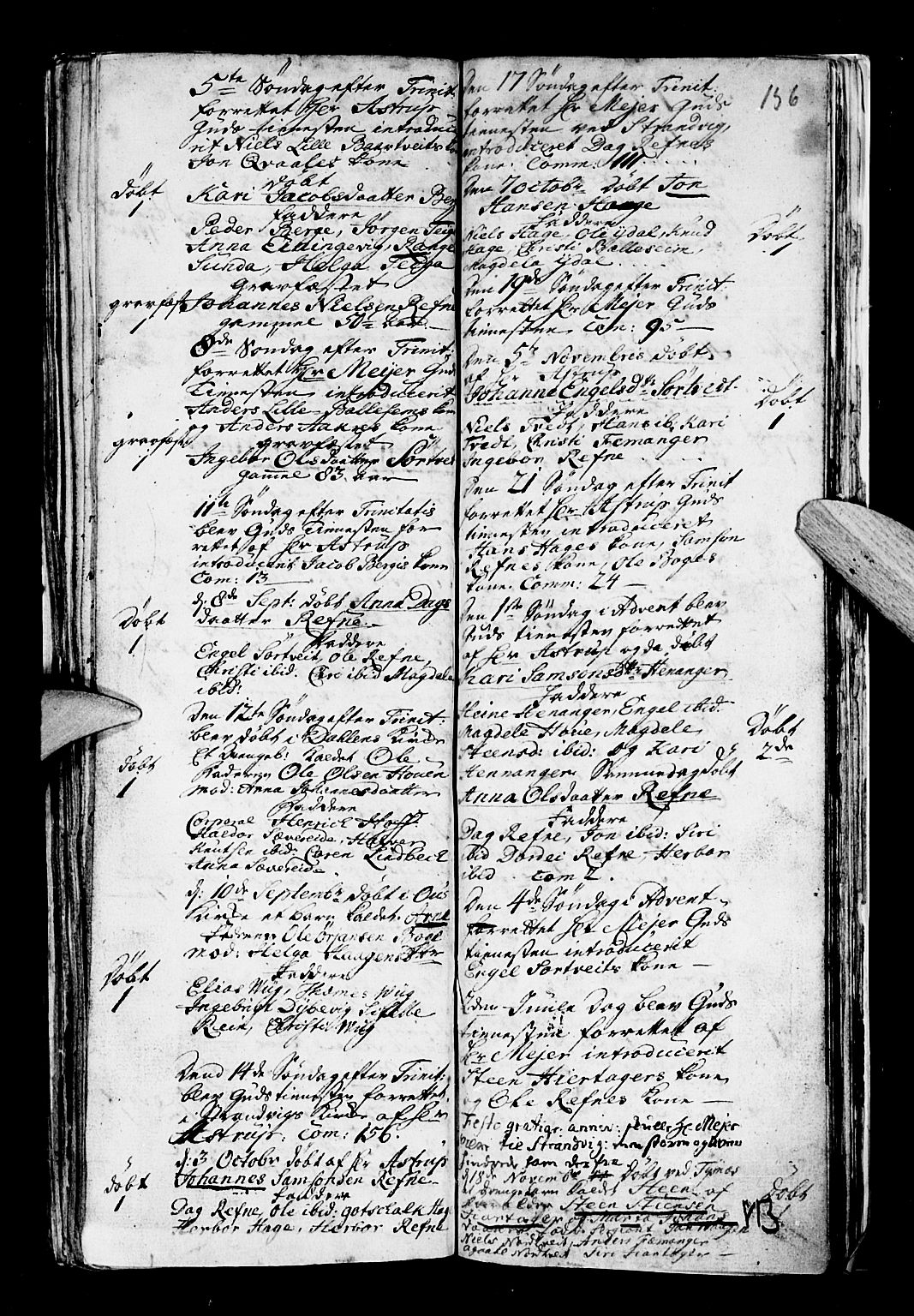 Os sokneprestembete, AV/SAB-A-99929: Parish register (official) no. A 5, 1669-1760, p. 156