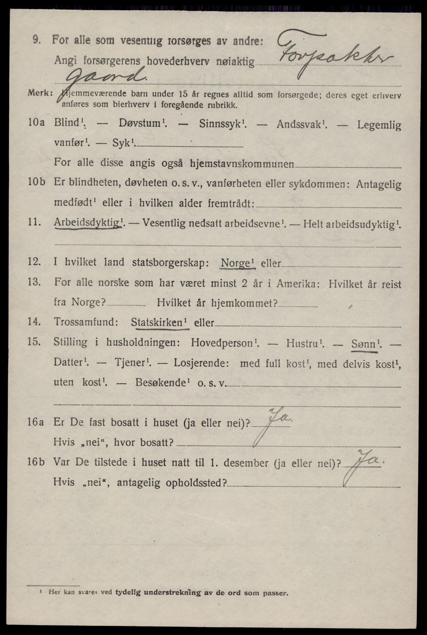 SAKO, 1920 census for Seljord, 1920, p. 5995