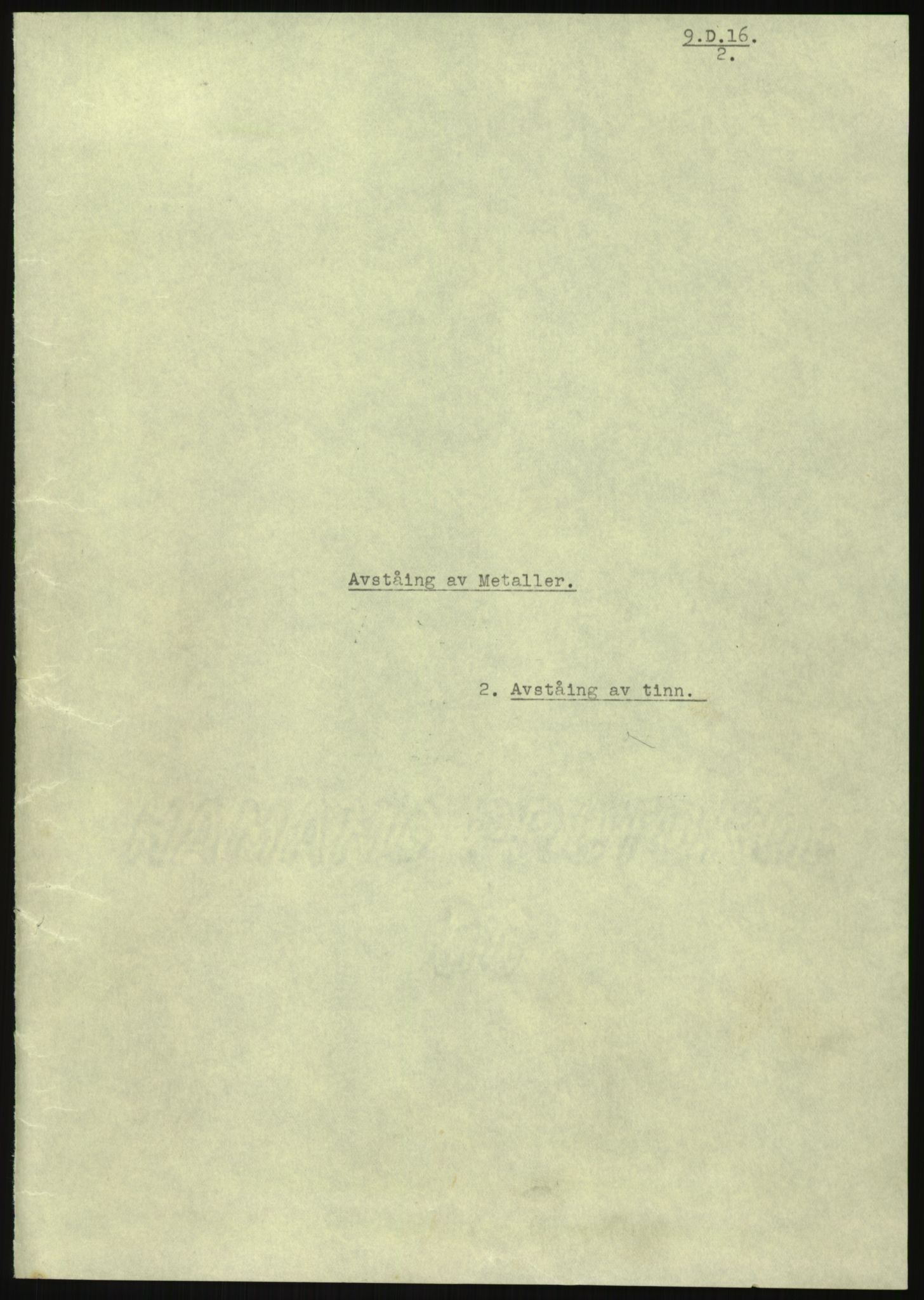 Direktoratet for industriforsyning, Sekretariatet, RA/S-4153/D/Df/L0054: 9. Metallkontoret, 1940-1945, p. 1887