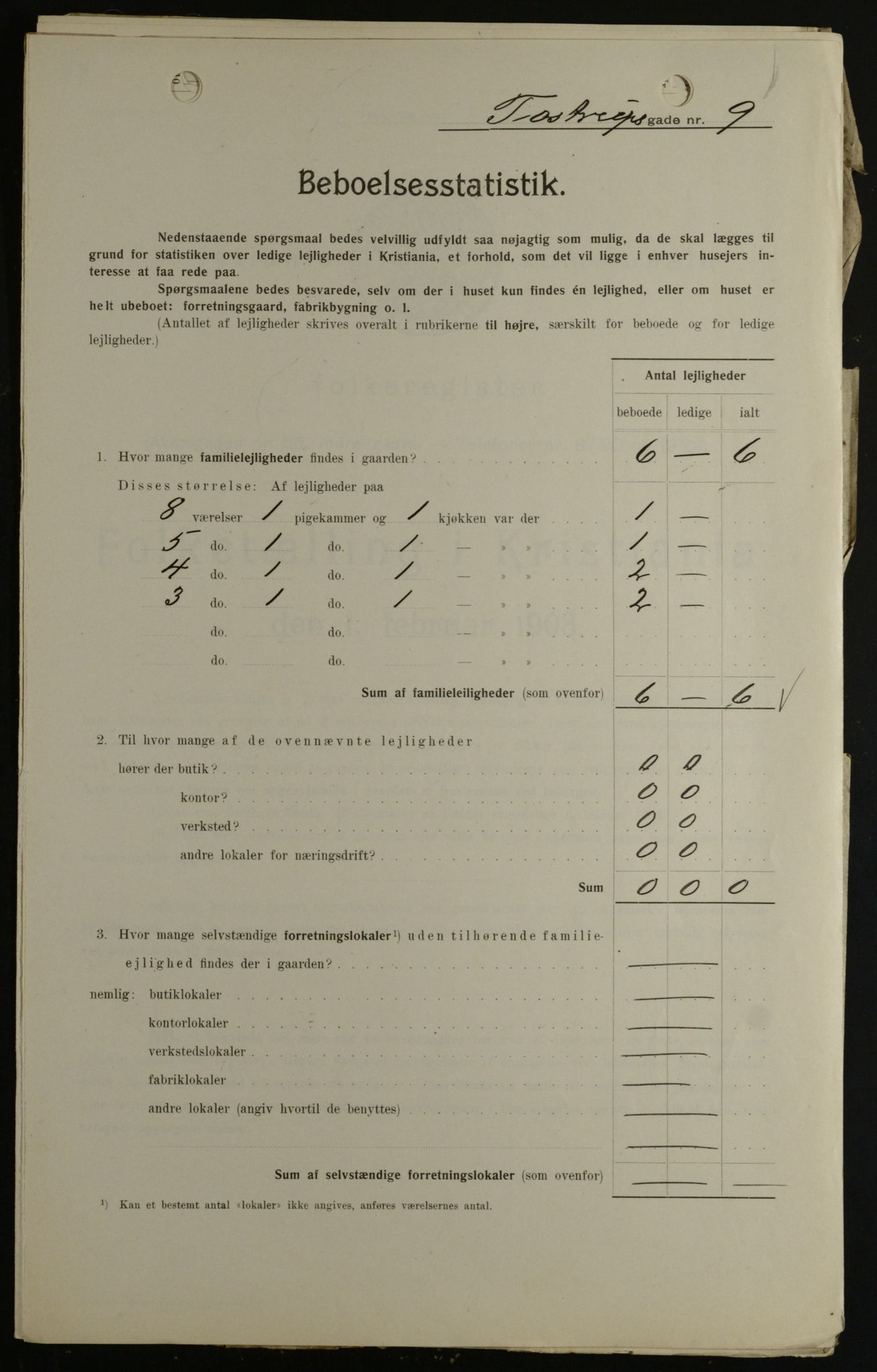OBA, Municipal Census 1908 for Kristiania, 1908, p. 103685