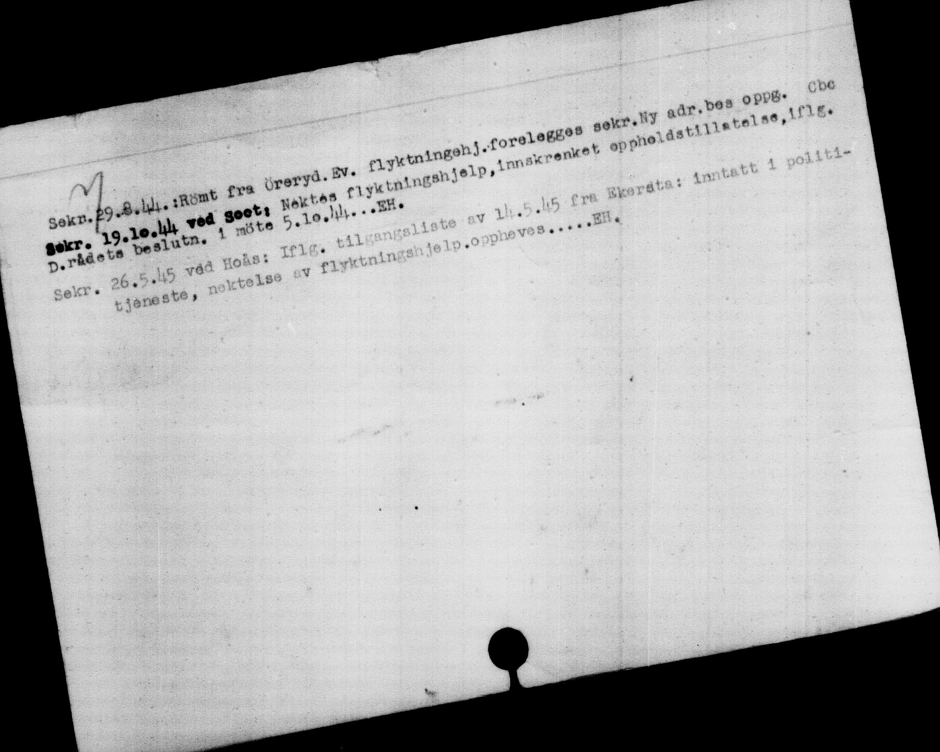 Den Kgl. Norske Legasjons Flyktningskontor, AV/RA-S-6753/V/Va/L0006: Kjesäterkartoteket.  Flyktningenr. 9400-12711, 1940-1945, p. 2429