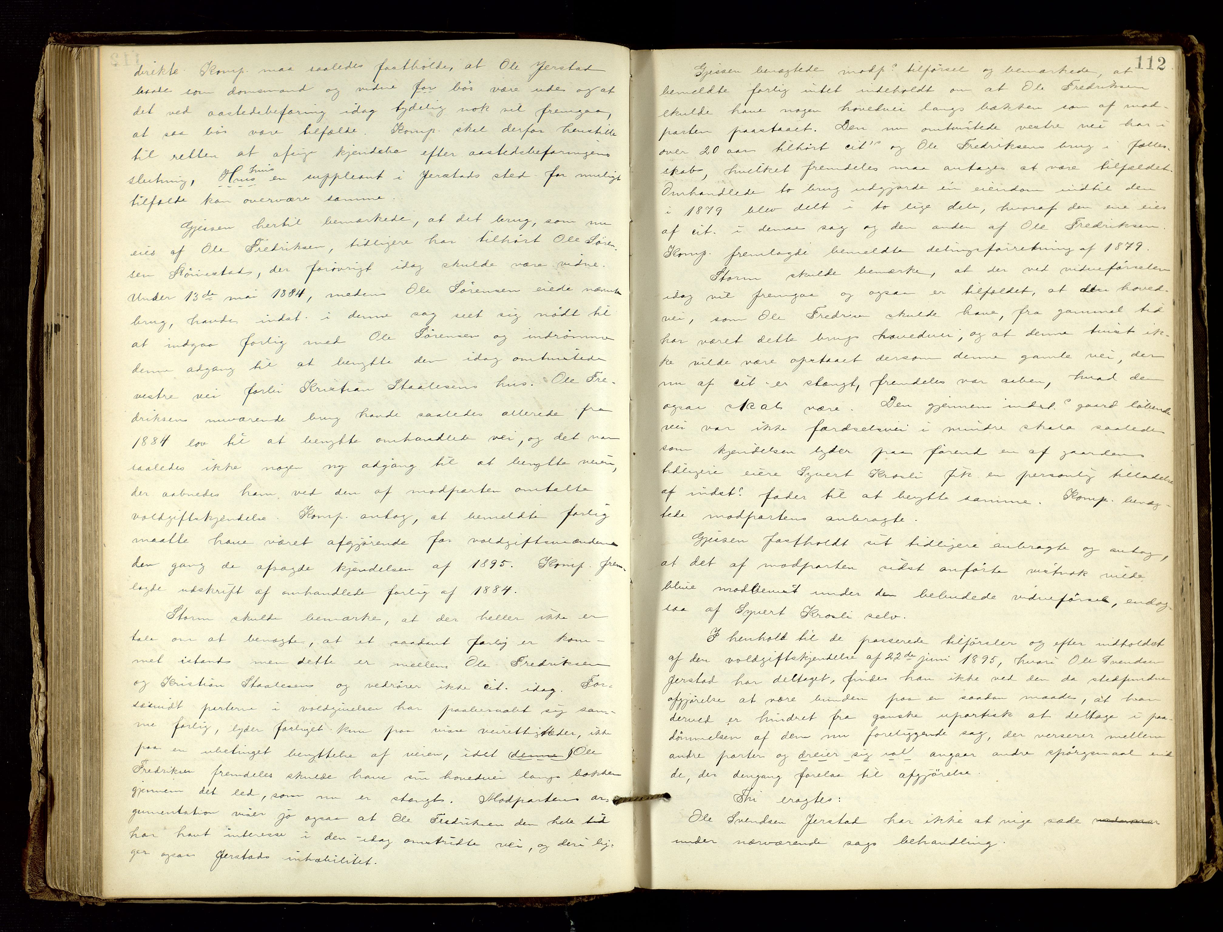 Flekkefjord sorenskriveri, AV/SAK-1221-0001/F/Fb/L0012: Ekstrarettsprotokoll nr. 13, 1889-1900, p. 112