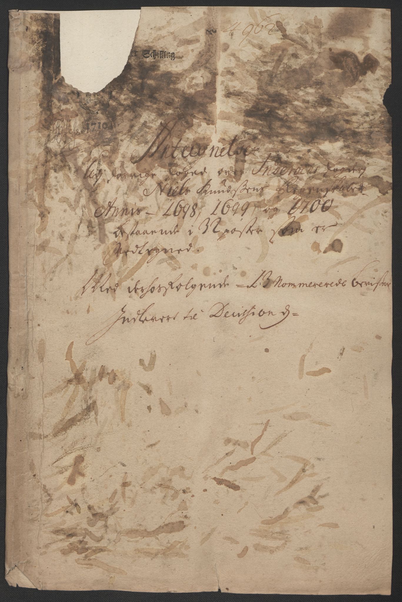 Rentekammeret inntil 1814, Reviderte regnskaper, Fogderegnskap, RA/EA-4092/R63/L4311: Fogderegnskap Inderøy, 1700, p. 217