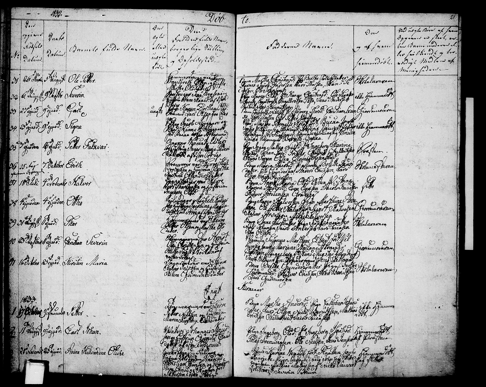 Porsgrunn kirkebøker , SAKO/A-104/F/Fa/L0005: Parish register (official) no. 5, 1828-1840, p. 21