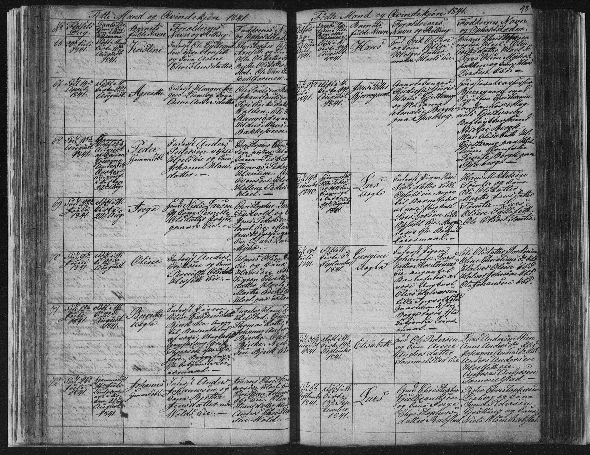 Vang prestekontor, Hedmark, SAH/PREST-008/H/Ha/Hab/L0008: Parish register (copy) no. 8, 1832-1854, p. 48