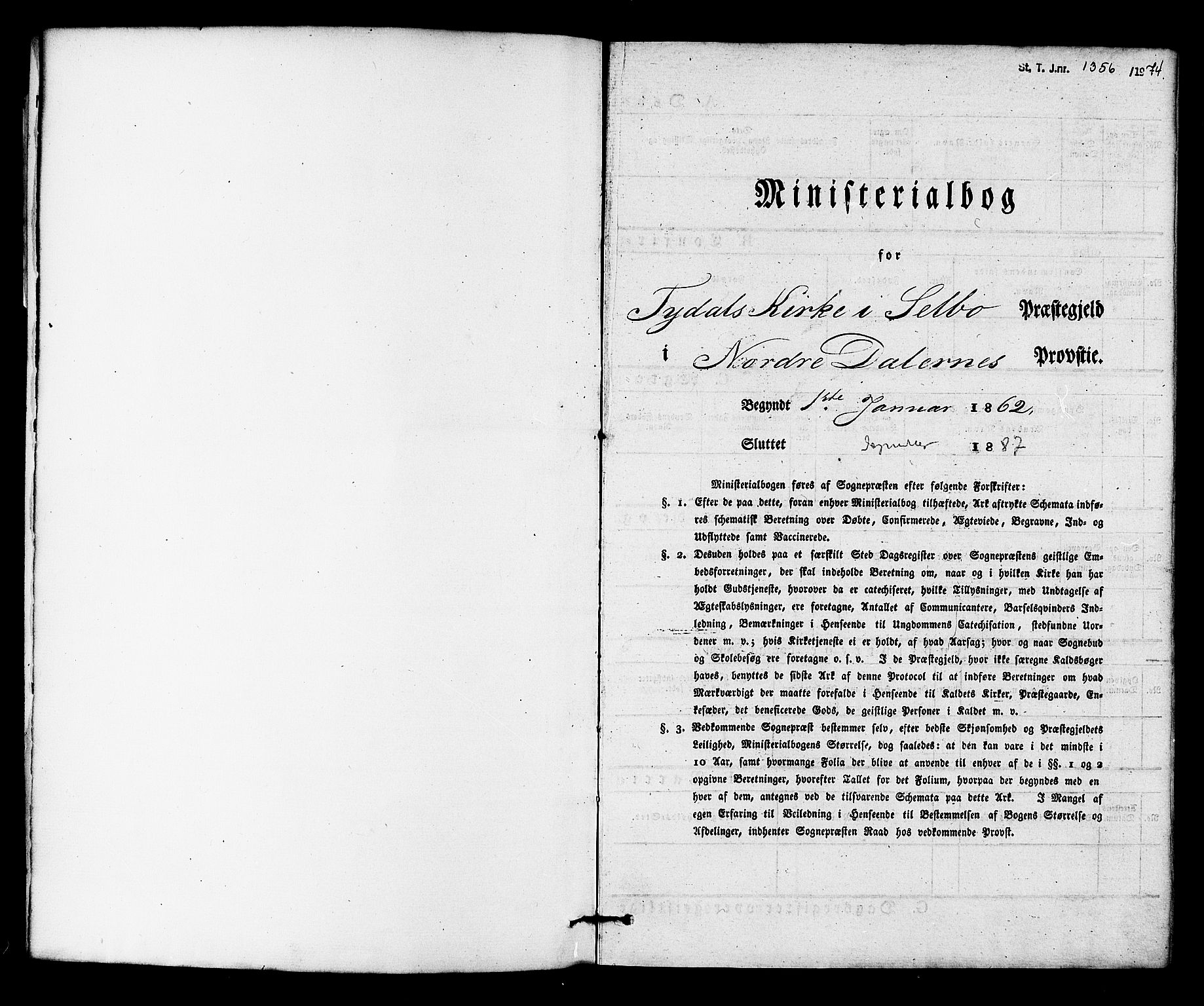 Ministerialprotokoller, klokkerbøker og fødselsregistre - Sør-Trøndelag, SAT/A-1456/698/L1163: Parish register (official) no. 698A01, 1862-1887