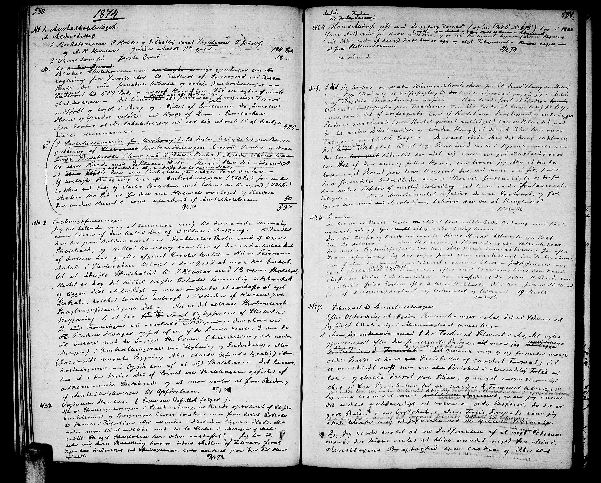 Aurskog prestekontor Kirkebøker, SAO/A-10304a/F/Fa/L0004: Parish register (official) no. I 4, 1807-1814, p. 580-581