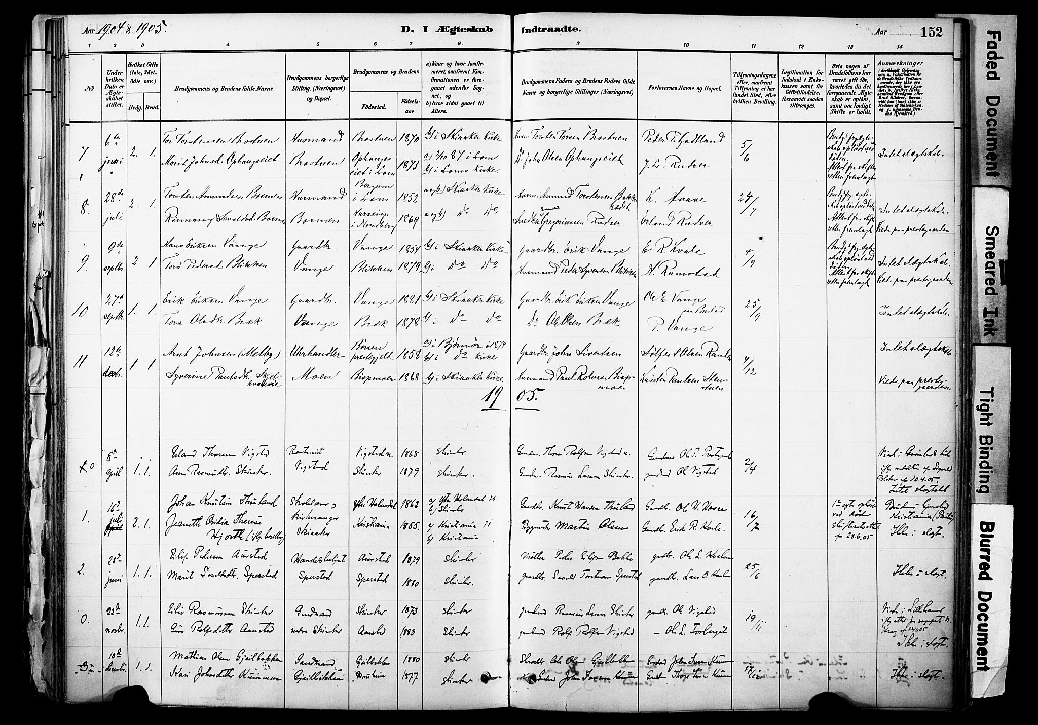 Skjåk prestekontor, SAH/PREST-072/H/Ha/Haa/L0003: Parish register (official) no. 3, 1880-1907, p. 152