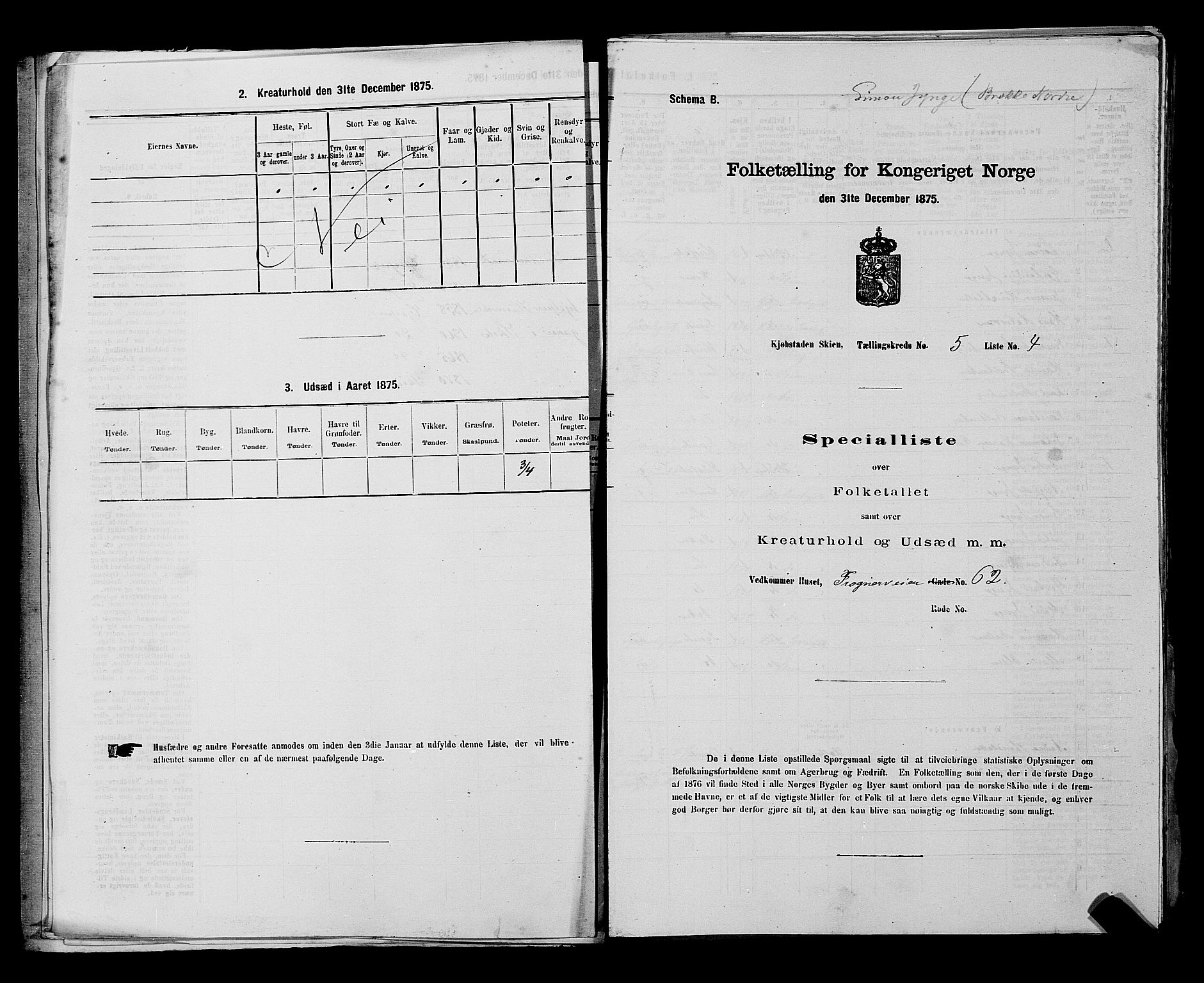 SAKO, 1875 census for 0806P Skien, 1875, p. 857