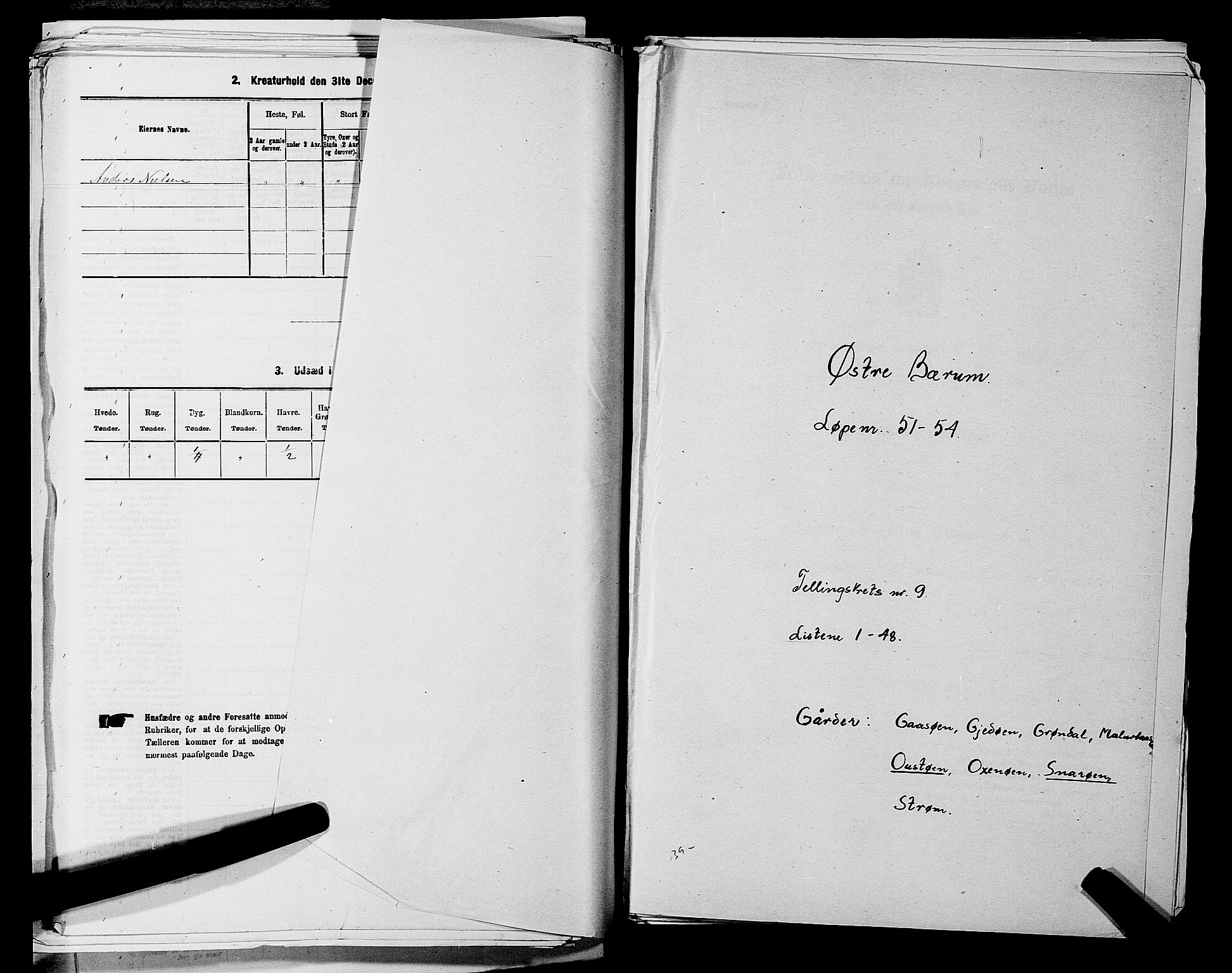 RA, 1875 census for 0220P Asker, 1875, p. 1654