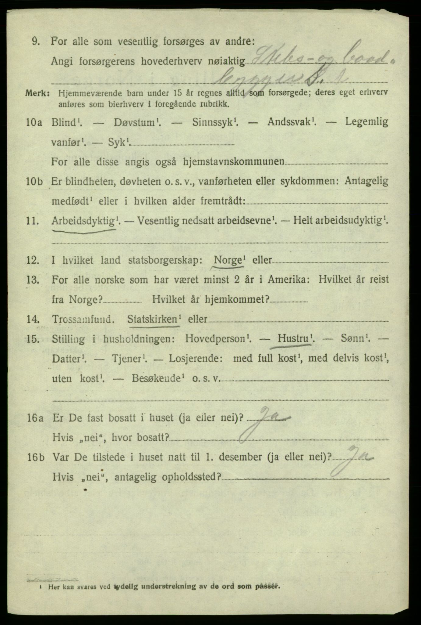 SAB, 1920 census for Jondal, 1920, p. 959