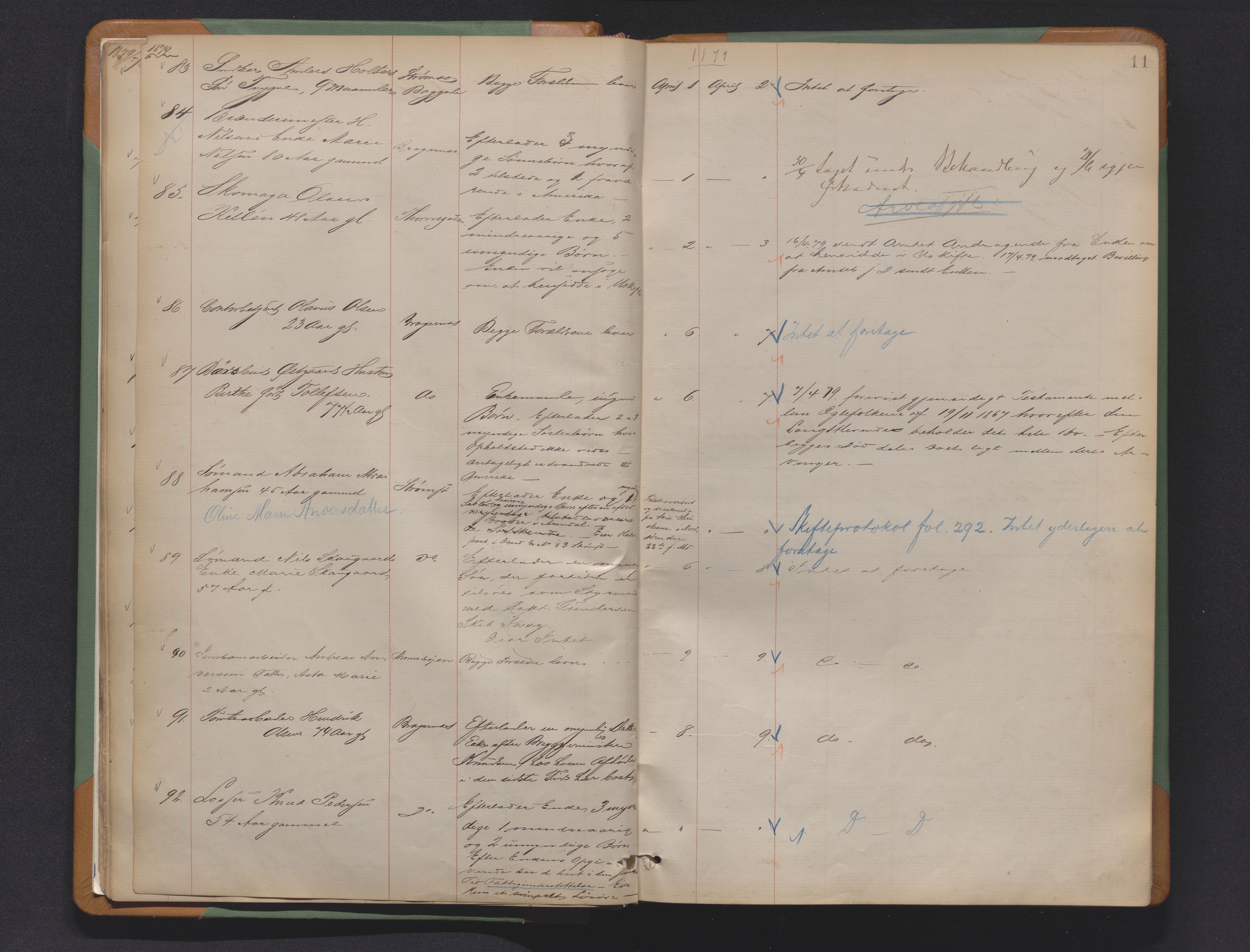 Drammen byfogd, AV/SAKO-A-222/H/Ha/Haa/L0006: Dødsjournal., 1878-1886, p. 11