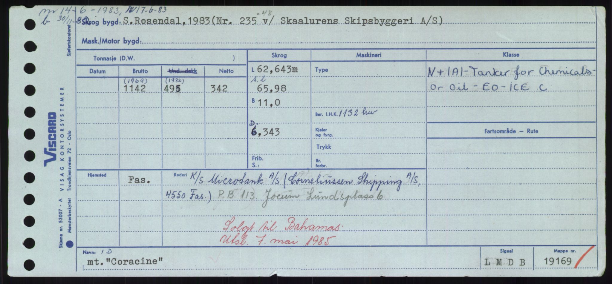 Sjøfartsdirektoratet med forløpere, Skipsmålingen, RA/S-1627/H/Hd/L0008: Fartøy, C-D, p. 217