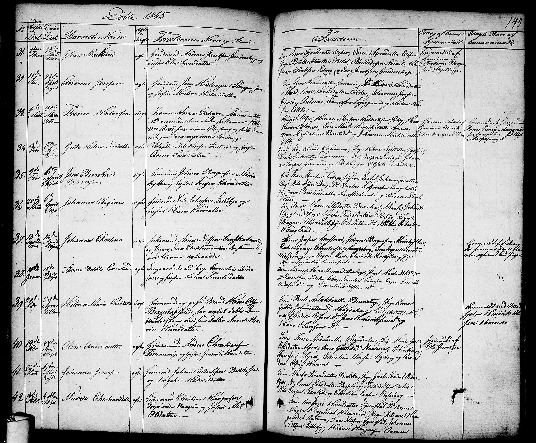 Skjeberg prestekontor Kirkebøker, AV/SAO-A-10923/F/Fa/L0005: Parish register (official) no. I 5, 1830-1845, p. 145