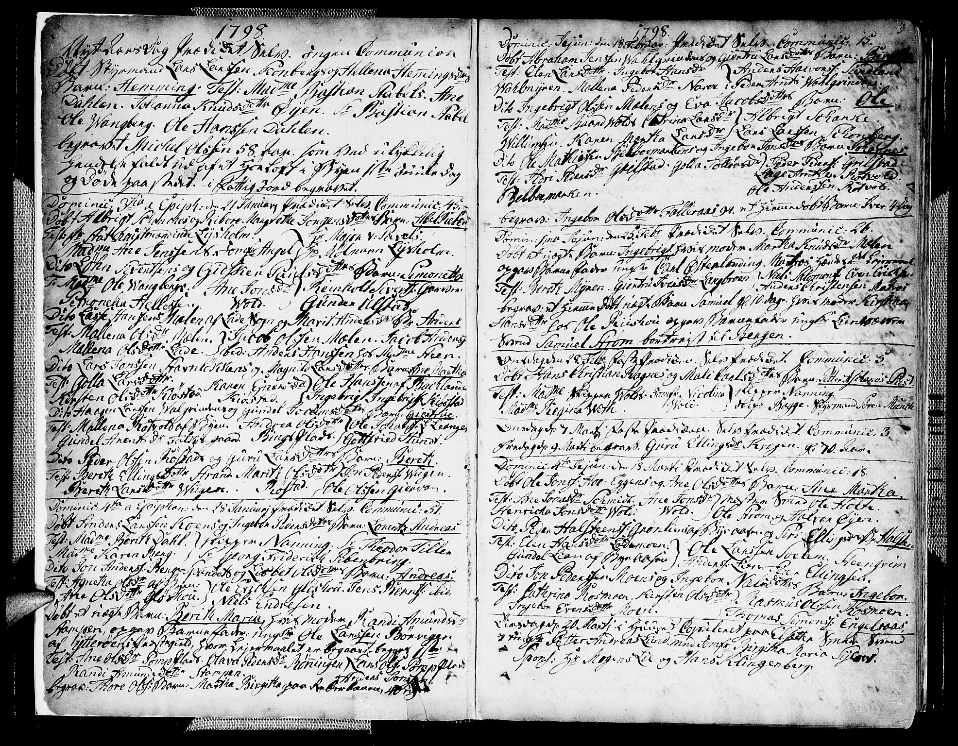 Ministerialprotokoller, klokkerbøker og fødselsregistre - Sør-Trøndelag, AV/SAT-A-1456/604/L0181: Parish register (official) no. 604A02, 1798-1817, p. 2-3