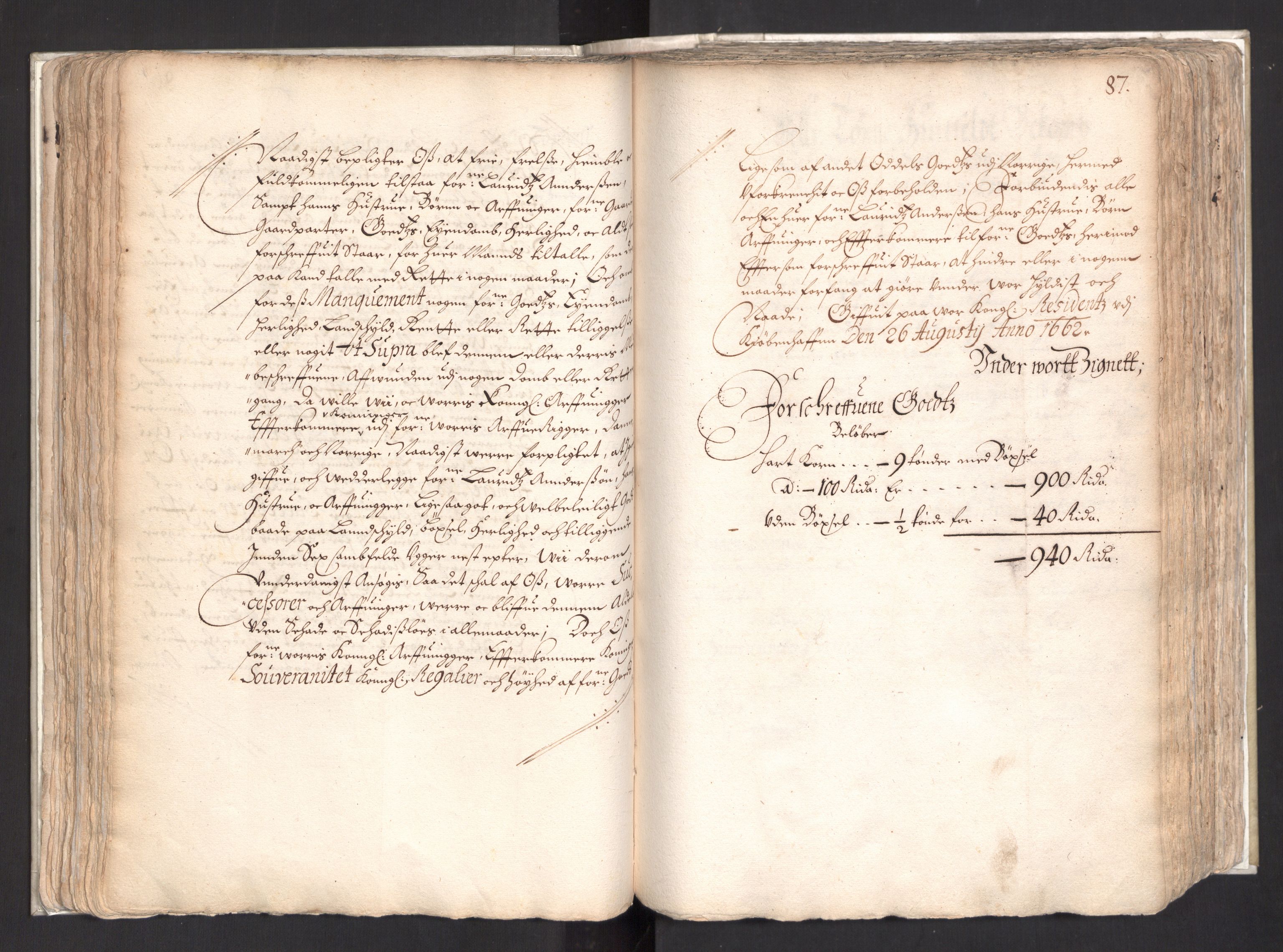 Rentekammeret, Kammerkanselliet, AV/RA-EA-3111/G/Gg/Ggj/Ggja/L0003: Skjøtebok Oa (13), 1661-1669, p. 91