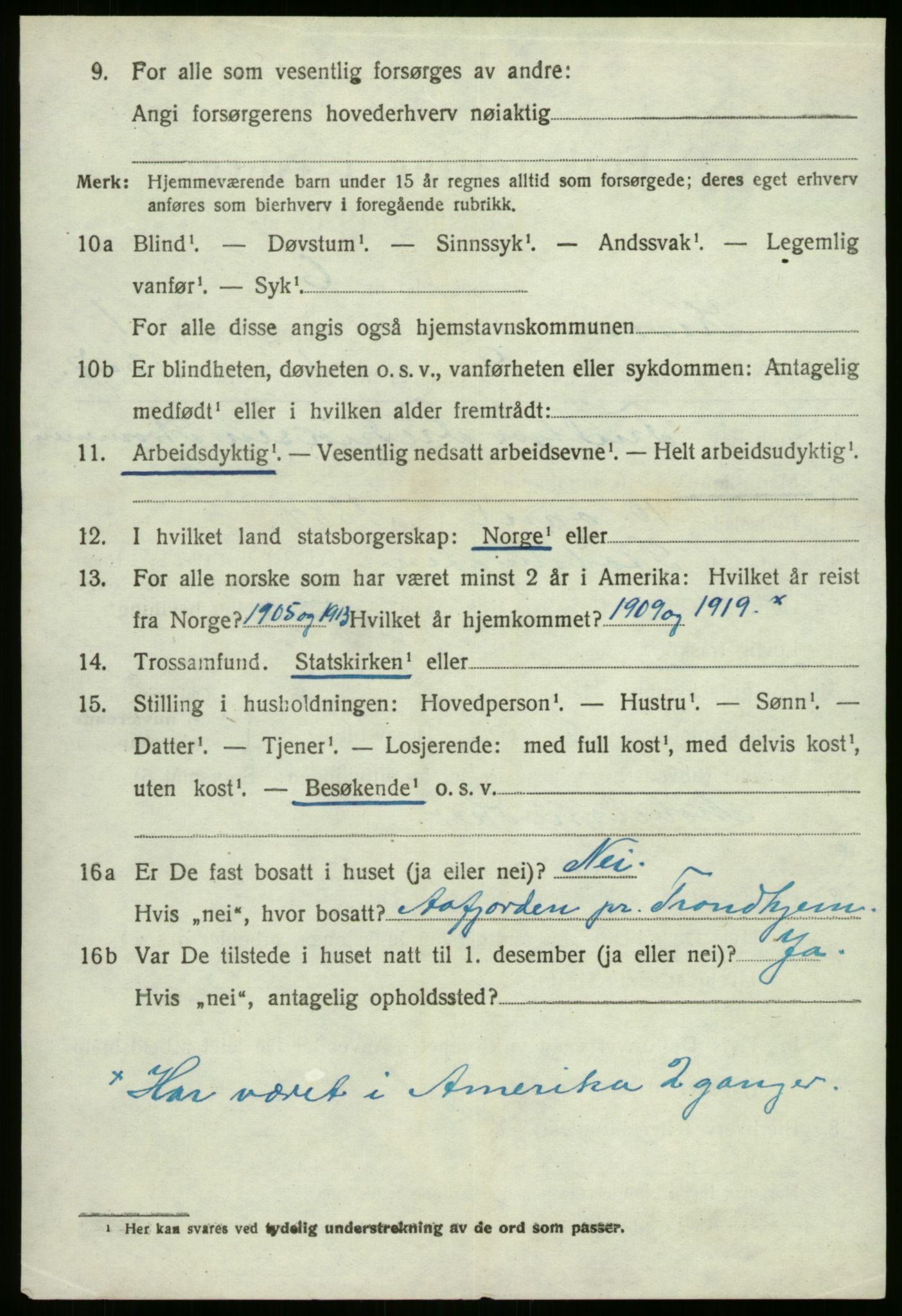 SAB, 1920 census for Kinn, 1920, p. 1932