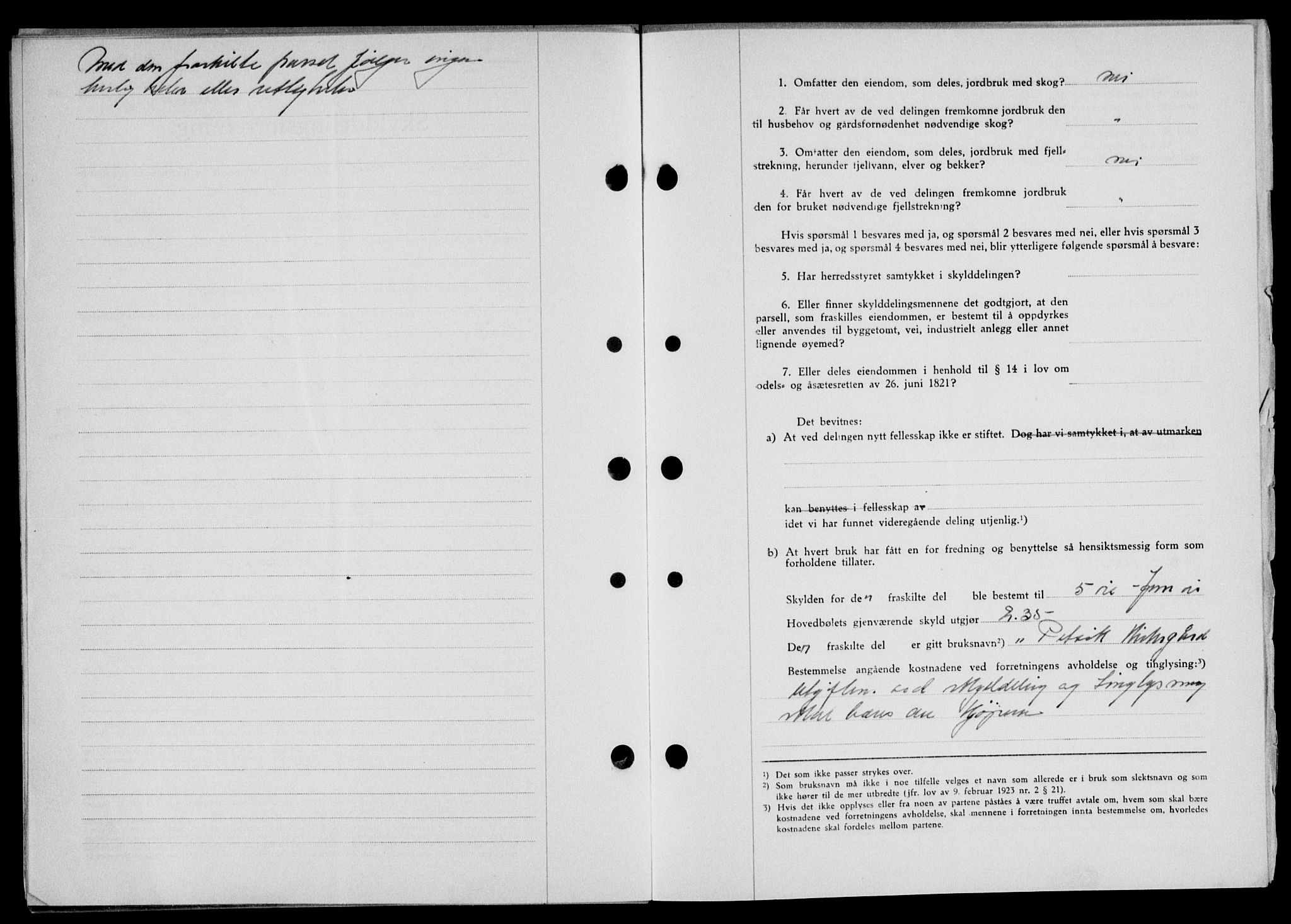 Lofoten sorenskriveri, SAT/A-0017/1/2/2C/L0012a: Mortgage book no. 12a, 1943-1944, Diary no: : 1138/1944
