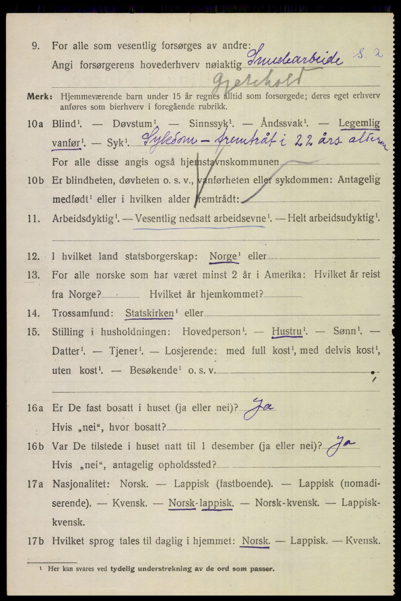 SAT, 1920 census for Beiarn, 1920, p. 4541