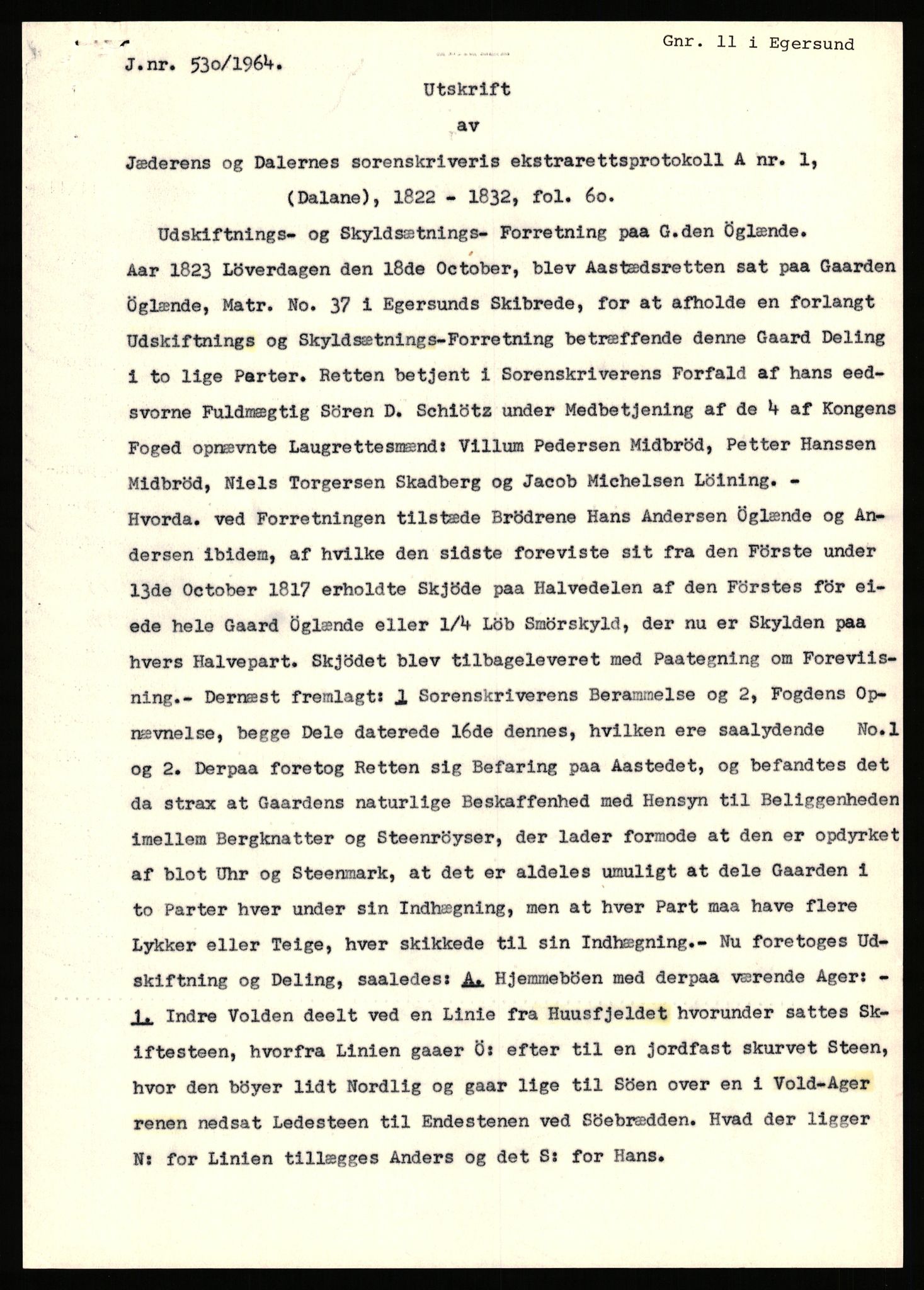 Statsarkivet i Stavanger, AV/SAST-A-101971/03/Y/Yj/L0003: Avskrifter sortert etter gårdsnavn: Askje - Auglend, 1750-1930, p. 451