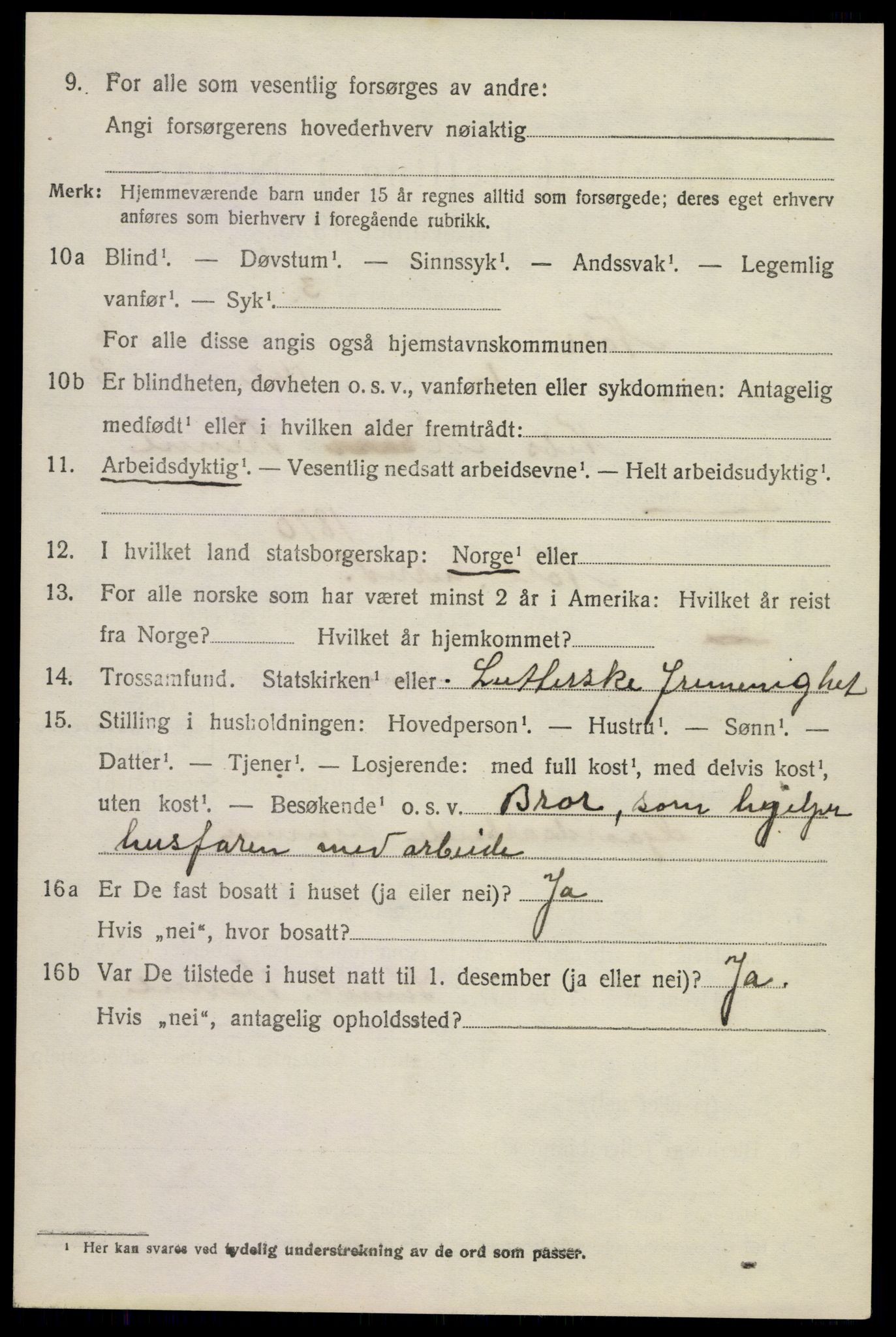 SAKO, 1920 census for Nore, 1920, p. 2483