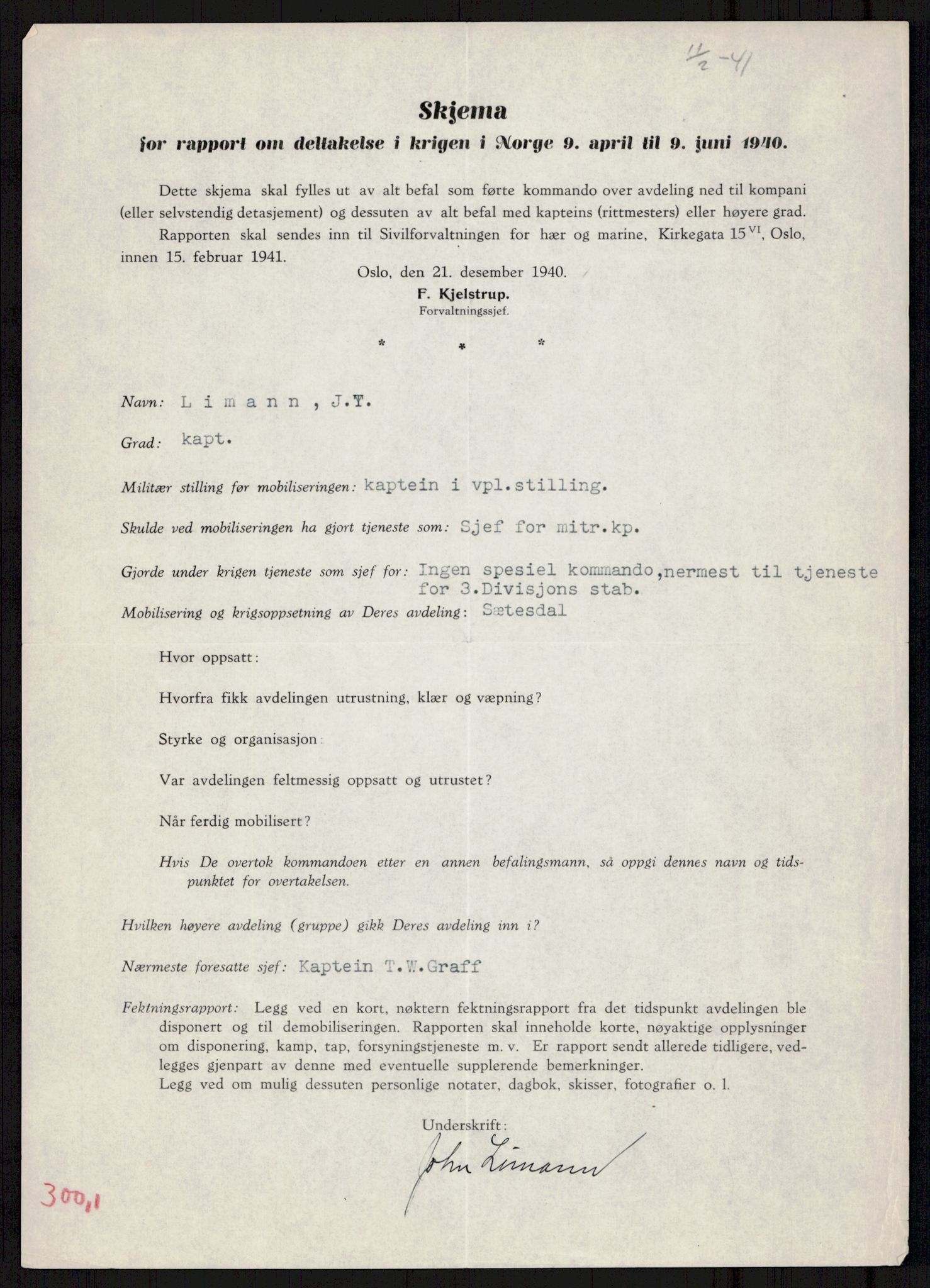 Forsvaret, Forsvarets krigshistoriske avdeling, AV/RA-RAFA-2017/Y/Yb/L0088: II-C-11-300-311  -  3. Divisjon., 1940, p. 4