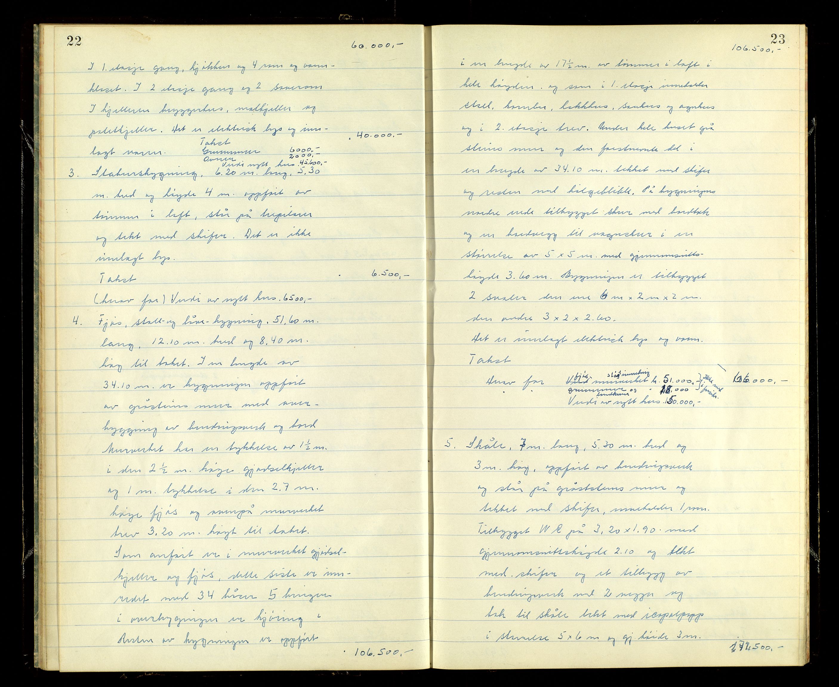 Norges Brannkasse, Ringebu, AV/SAH-NBRANR-037/F/L0004: Branntakstprotokoll, 1949-1955, p. 22-23