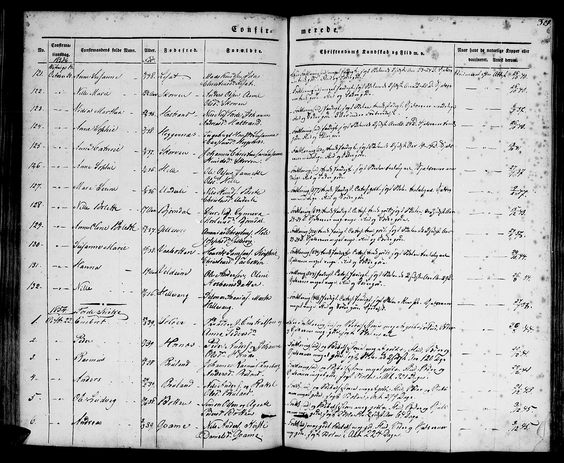 Førde sokneprestembete, AV/SAB-A-79901/H/Haa/Haaa/L0007: Parish register (official) no. A 7, 1843-1860, p. 309