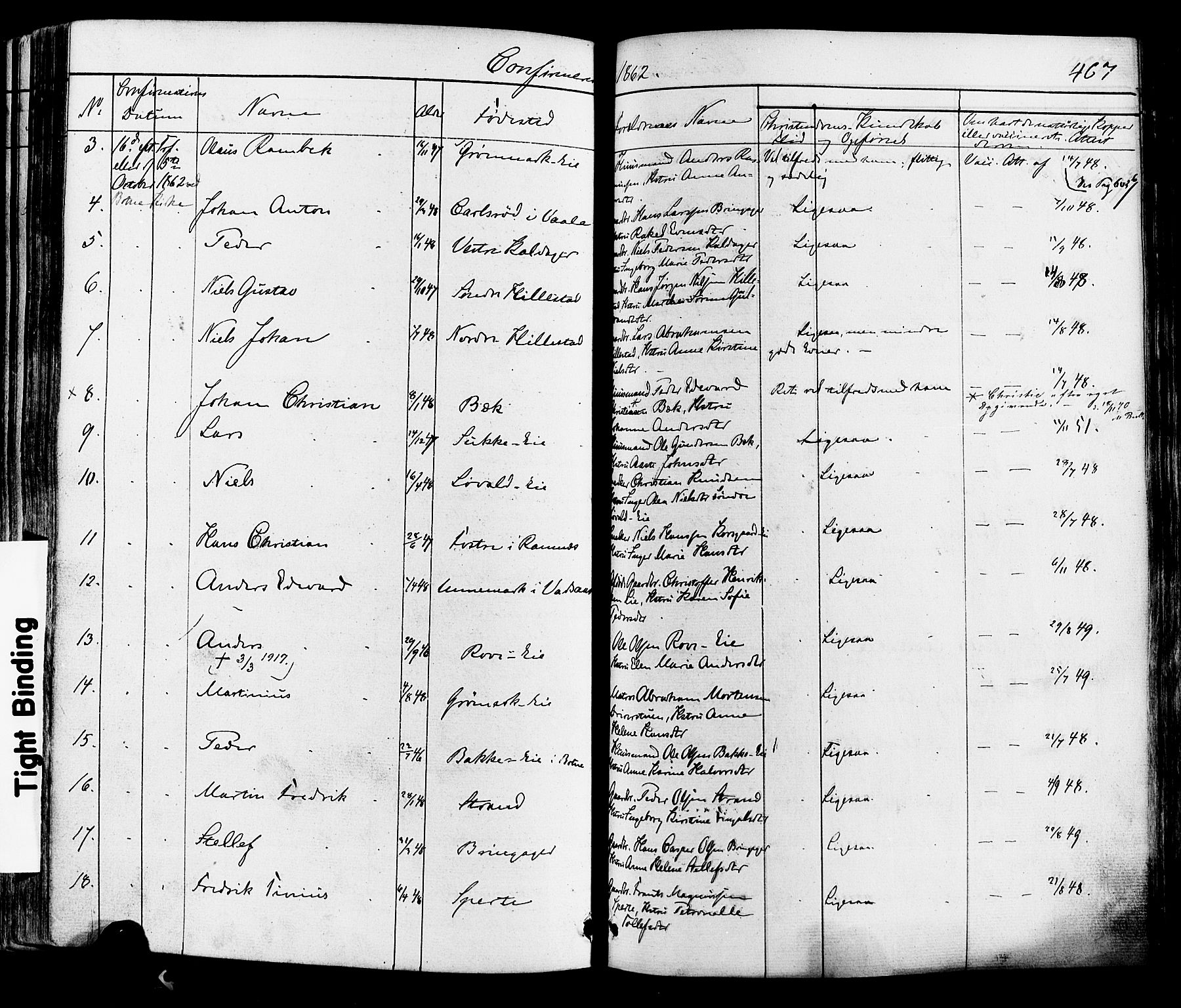 Botne kirkebøker, AV/SAKO-A-340/F/Fa/L0006: Parish register (official) no. I 6, 1836-1877, p. 467