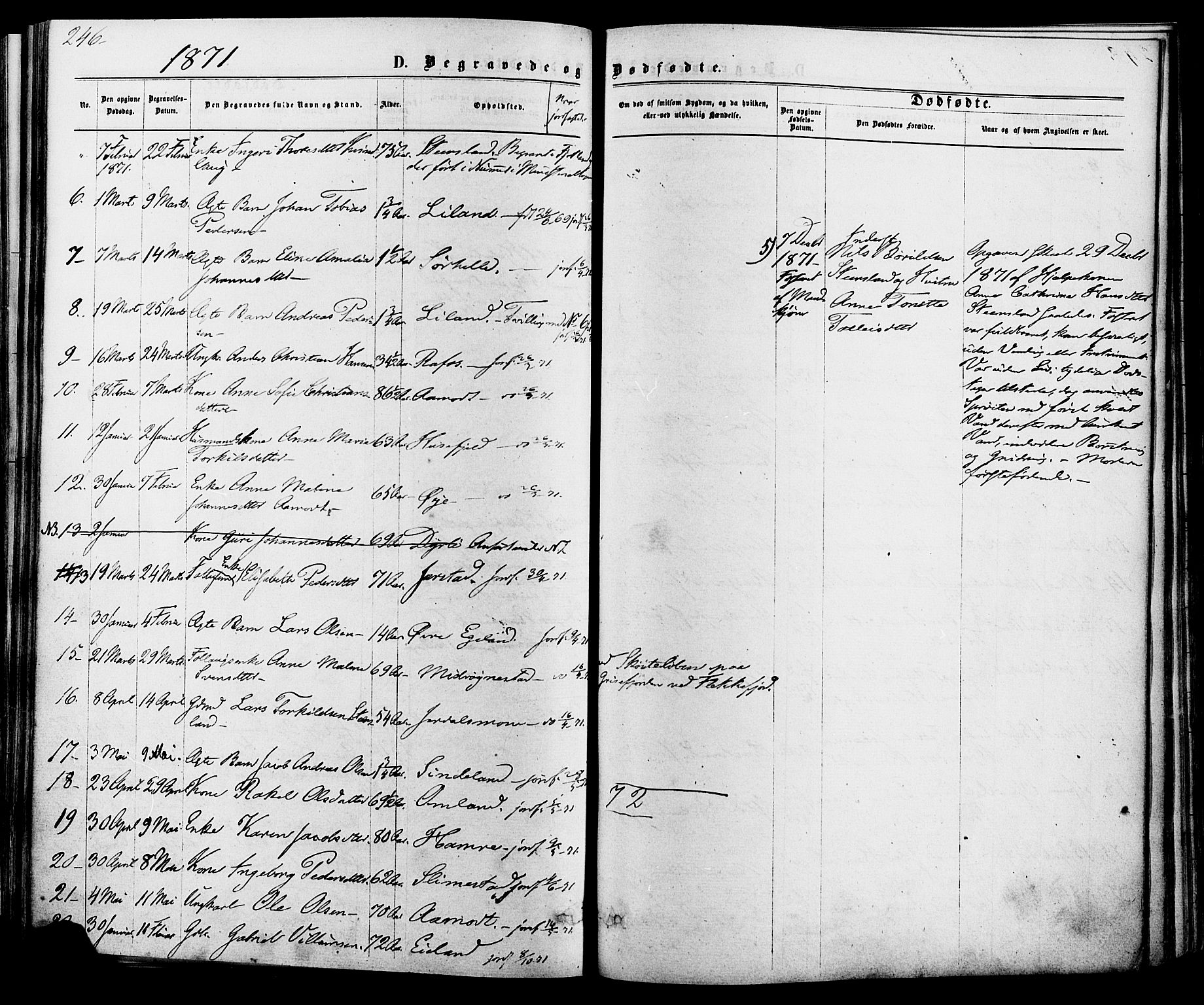 Kvinesdal sokneprestkontor, AV/SAK-1111-0026/F/Fa/Fab/L0007: Parish register (official) no. A 7, 1870-1885, p. 247