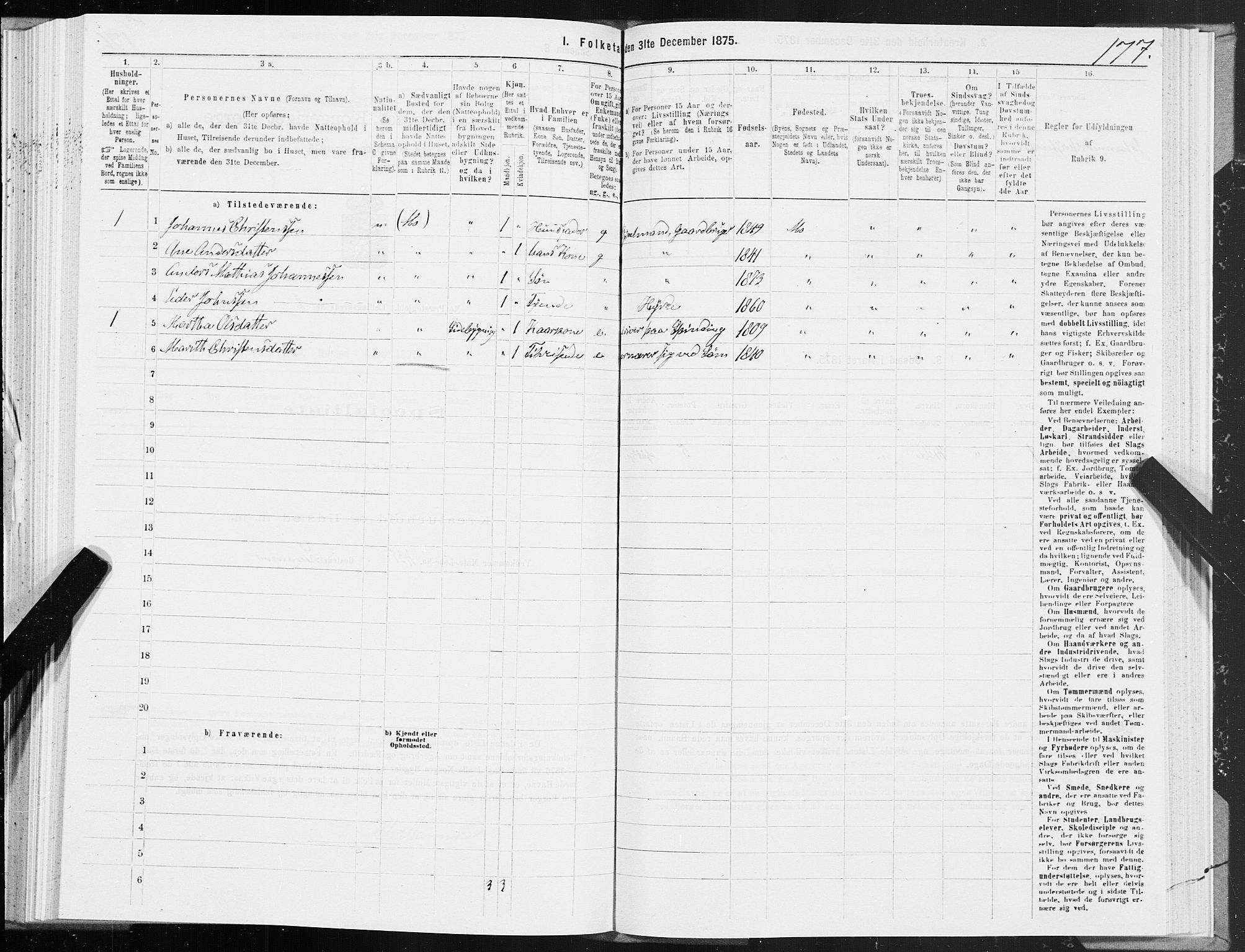 SAT, 1875 census for 1833P Mo, 1875, p. 1177