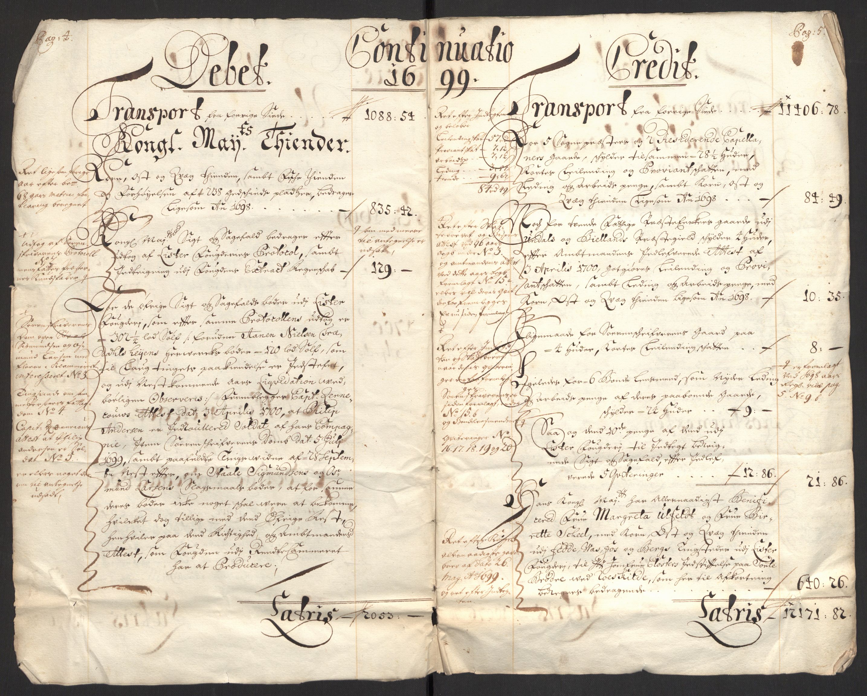 Rentekammeret inntil 1814, Reviderte regnskaper, Fogderegnskap, AV/RA-EA-4092/R43/L2547: Fogderegnskap Lista og Mandal, 1698-1699, p. 148