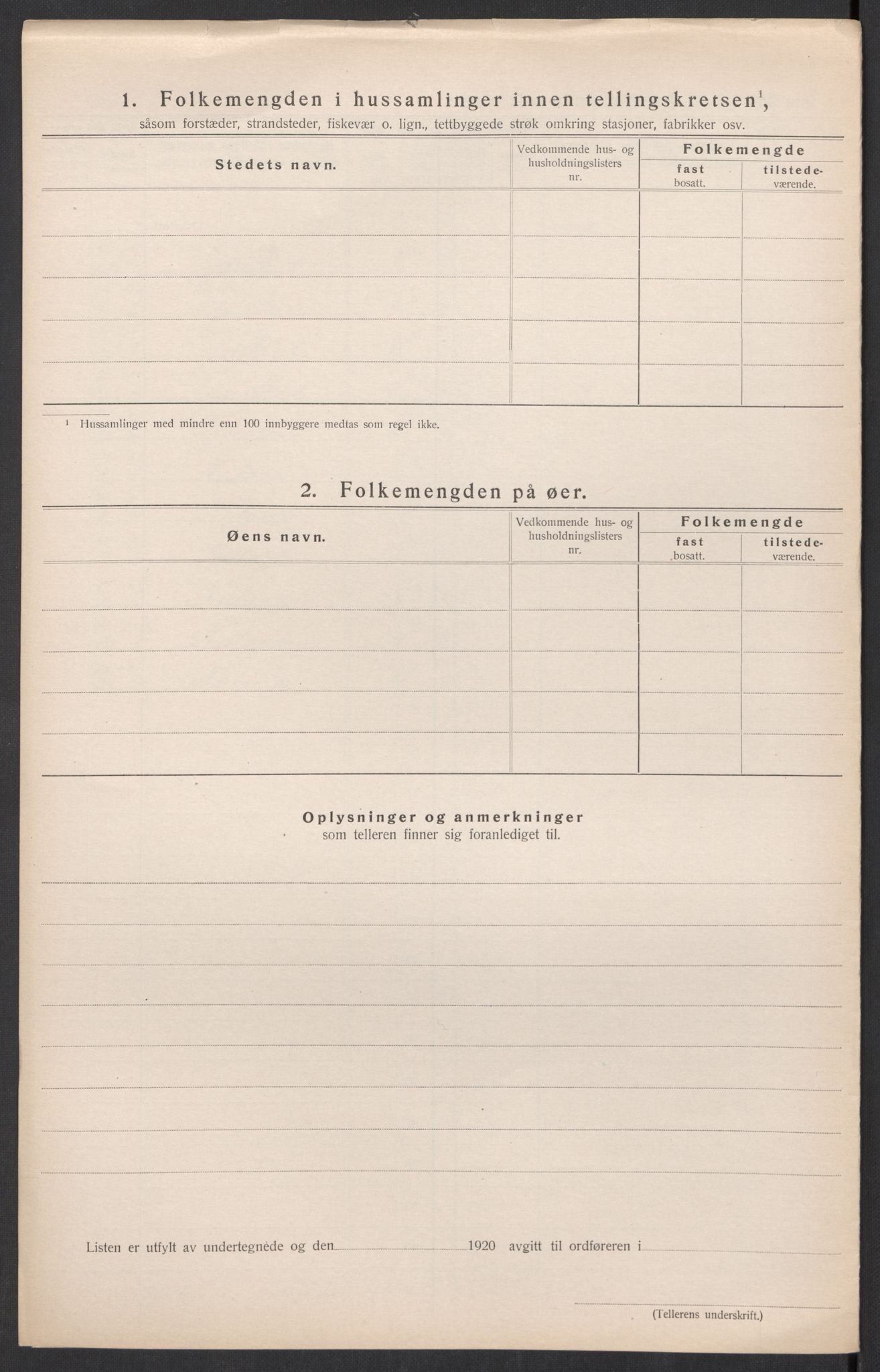 SAK, 1920 census for Nes (V-A), 1920, p. 37