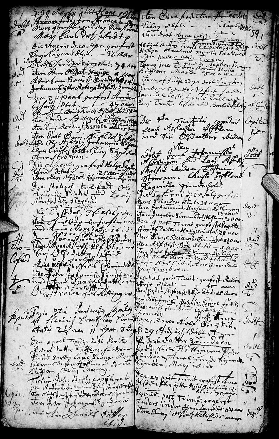 Os sokneprestembete, SAB/A-99929: Parish register (official) no. A 1, 1669-1722, p. 59
