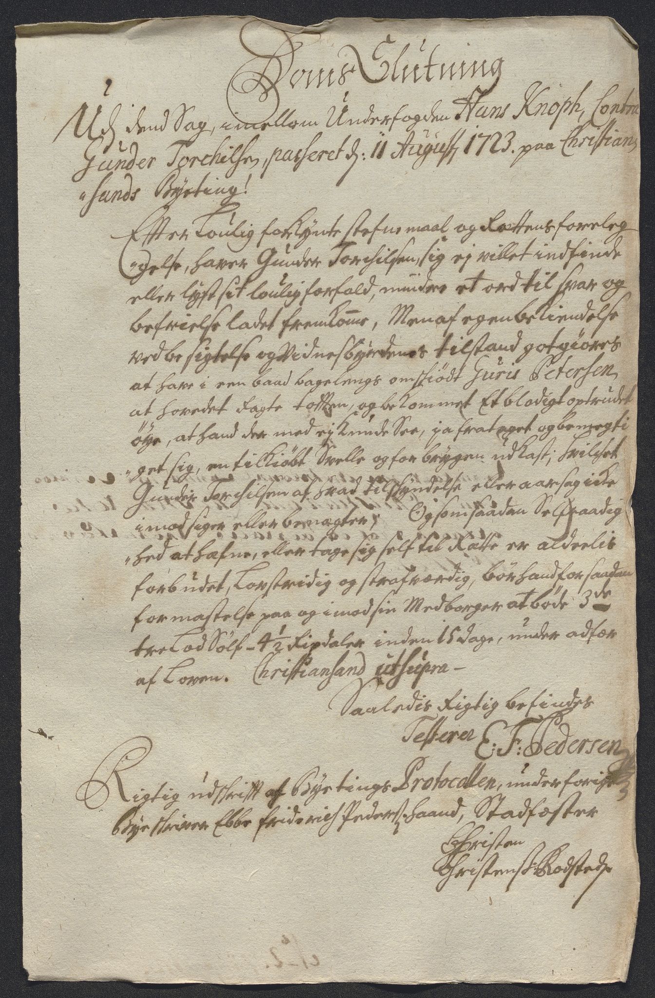 Rentekammeret inntil 1814, Reviderte regnskaper, Byregnskaper, AV/RA-EA-4066/R/Rm/L0286: [M19] Sikt og sakefall, 1719-1727, p. 247