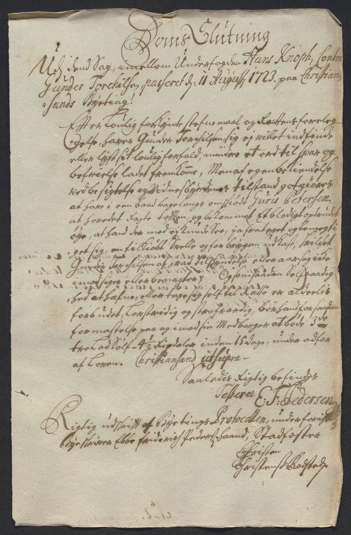 Rentekammeret inntil 1814, Reviderte regnskaper, Byregnskaper, RA/EA-4066/R/Rm/L0286: [M19] Sikt og sakefall, 1719-1727, p. 247